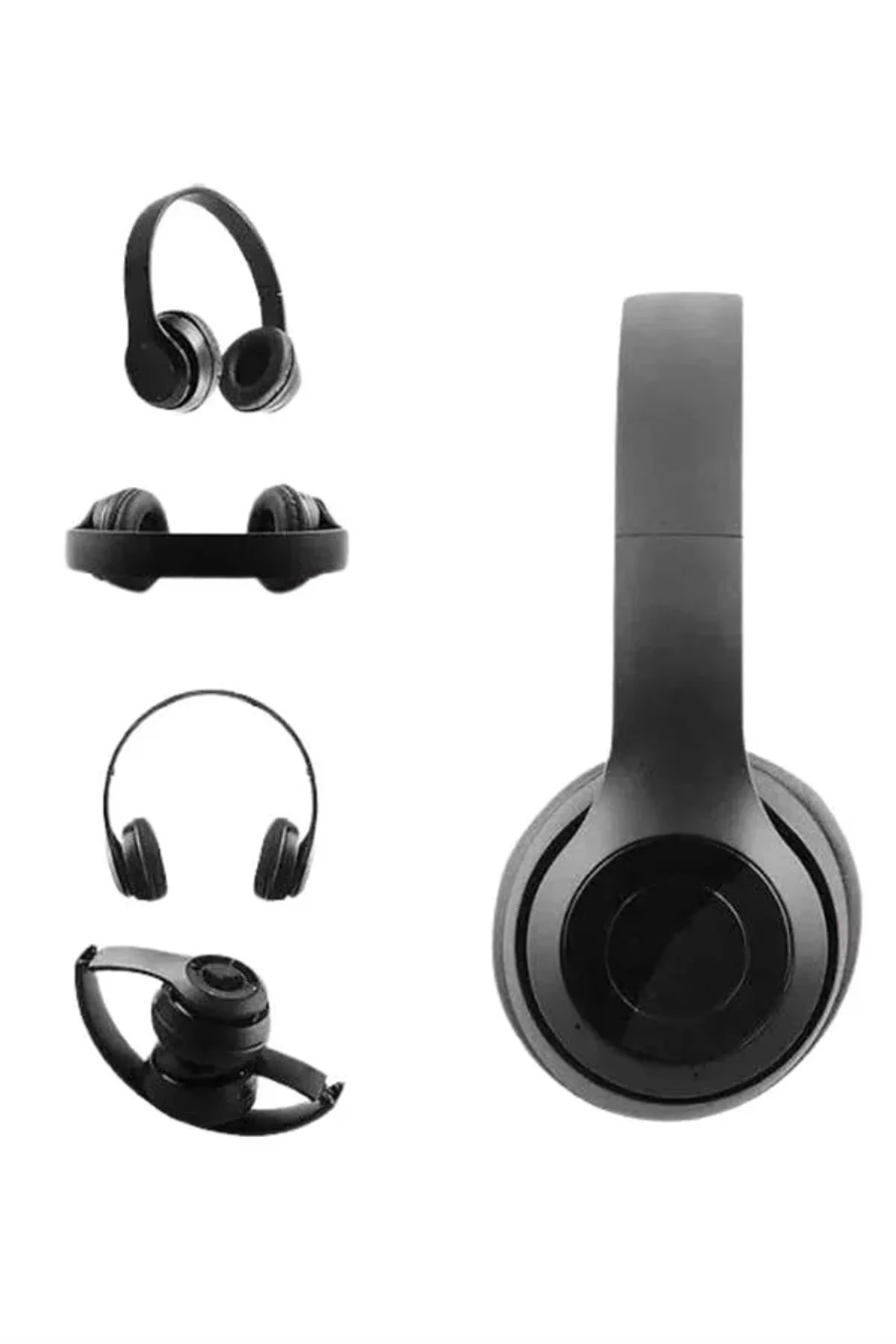 Bluetooth Kablosuz Kulaklık Siyah Wireless 5.0 Kulak Üstü Uzun Pil Ömrü - Just Cheap Store Görsel 4