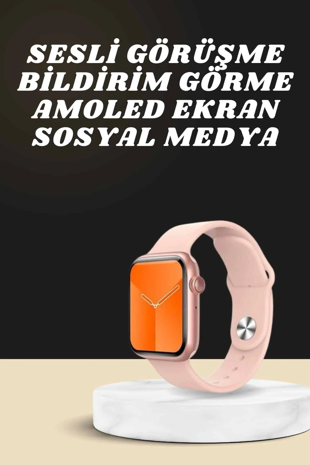 Akıllı Saat Alarm Ve Titreşim Uyku Ve Sağlık Takibi Gps Uyumlu Nabız Ölçer Sesli Görüşme - Just Cheap Store Görsel 2