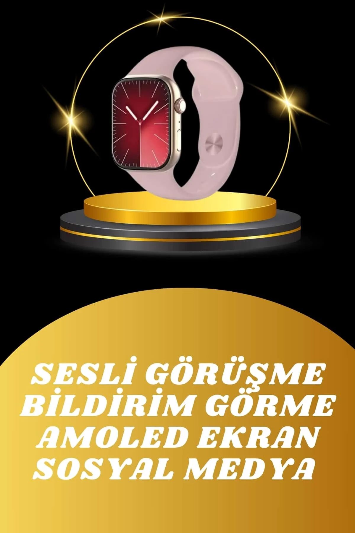 Akıllı Saat İos Andorid Destekli Arama Özeliği Sensörlü Bluetooth Bağlantılı - Just Cheap Store Görsel 2