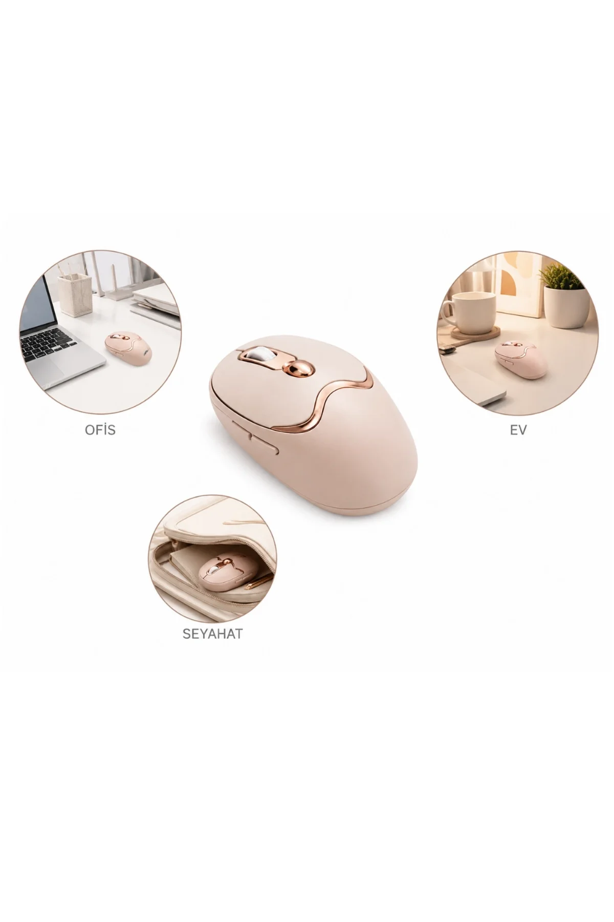 Ofis Ve Laptop Kullanımına Uygun Şarjlı Wireless Mouse Sessiz Tuşlu - Just Cheap Store Görsel 4