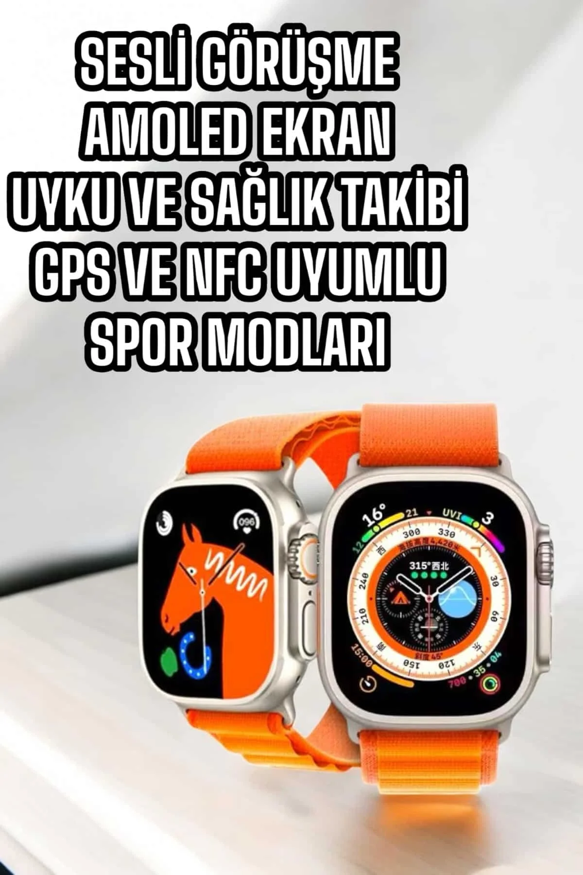 Akıllı Saat Nfc Ve Gps Uyumlu Uyku Ve Sağlık Takibi Sesli Görüşme - Just Cheap Store Görsel 3