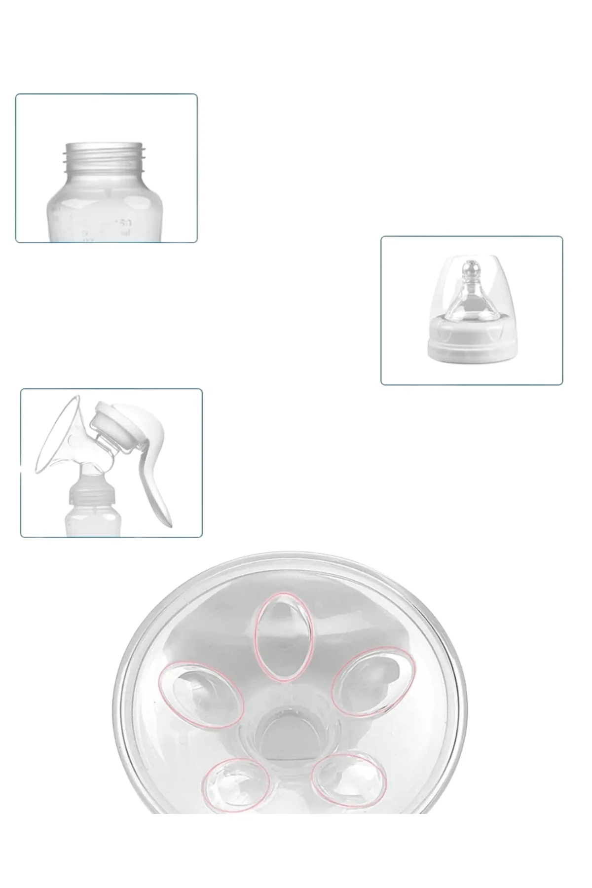 Manuel Göğüs Pompası Masaj Özellikli Bpa İçermez Taşınabilir 180 Ml - Just Cheap Store Görsel 4