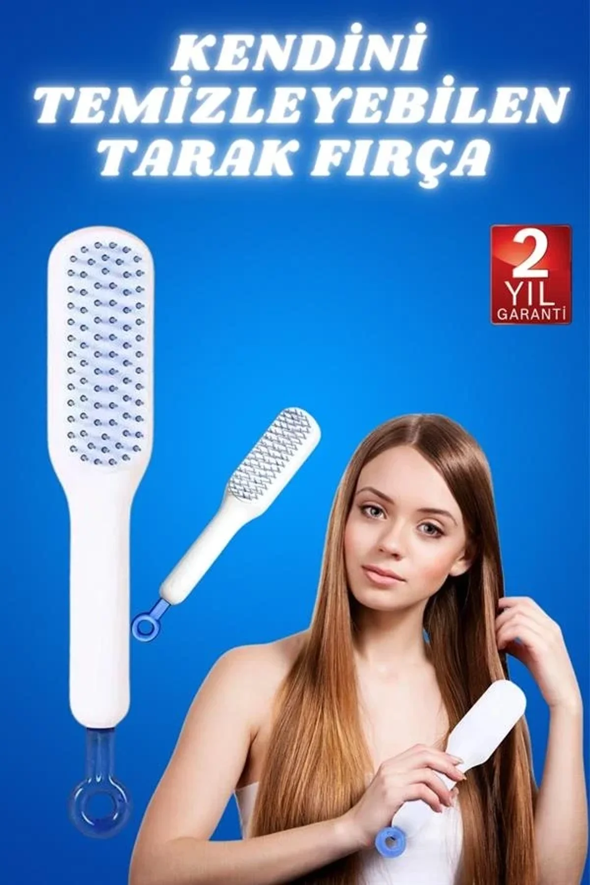 Kendini Temizleyen Tarak Fırça Geri Çekilebilir Evcil Hayvana Uygun Sıkı Dişli - Just Cheap Store Görsel 2