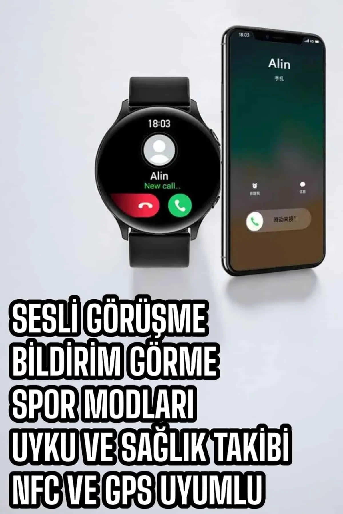 Akıllı Saat Çok Fonksiyonlu Sesli Görüşme Nfc Uyumlu Amoled Ekran - Just Cheap Store Görsel 4