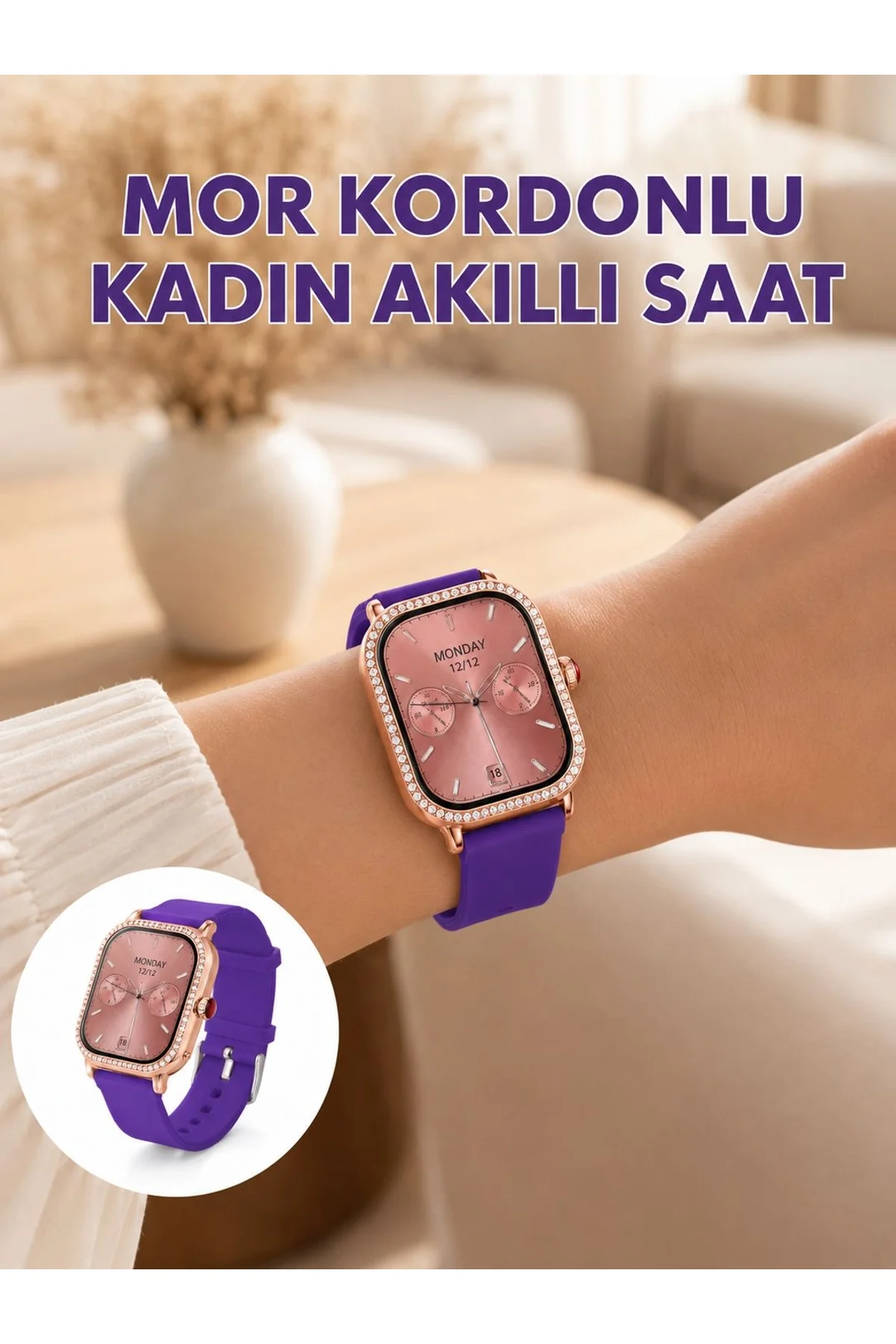 Arama Özellikli Dokunmatik Ekranlı Kadın Akıllı Saat