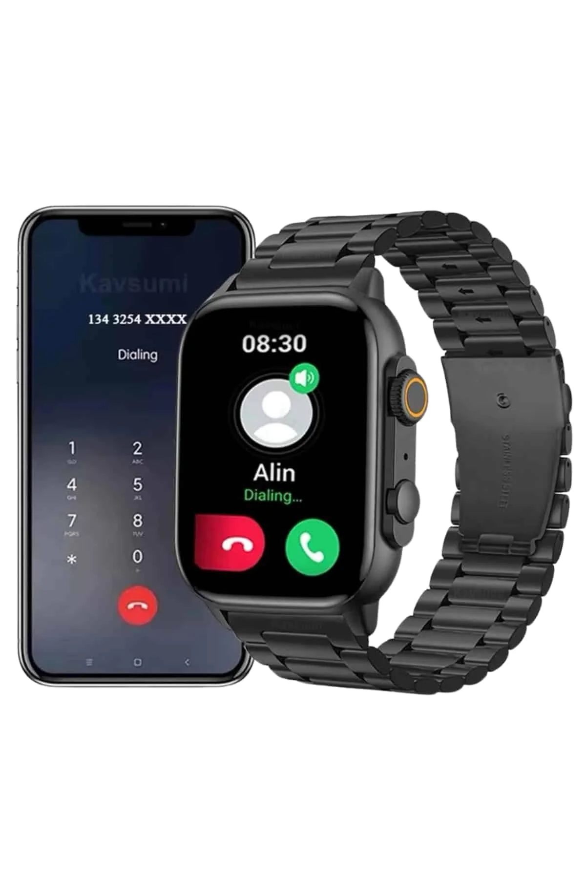 Akıllı Saat Arama Konuşma Gps Ve Nfc Özelliği 3 Kordonlu Amoled Ekran - Just Cheap Store Görsel 5