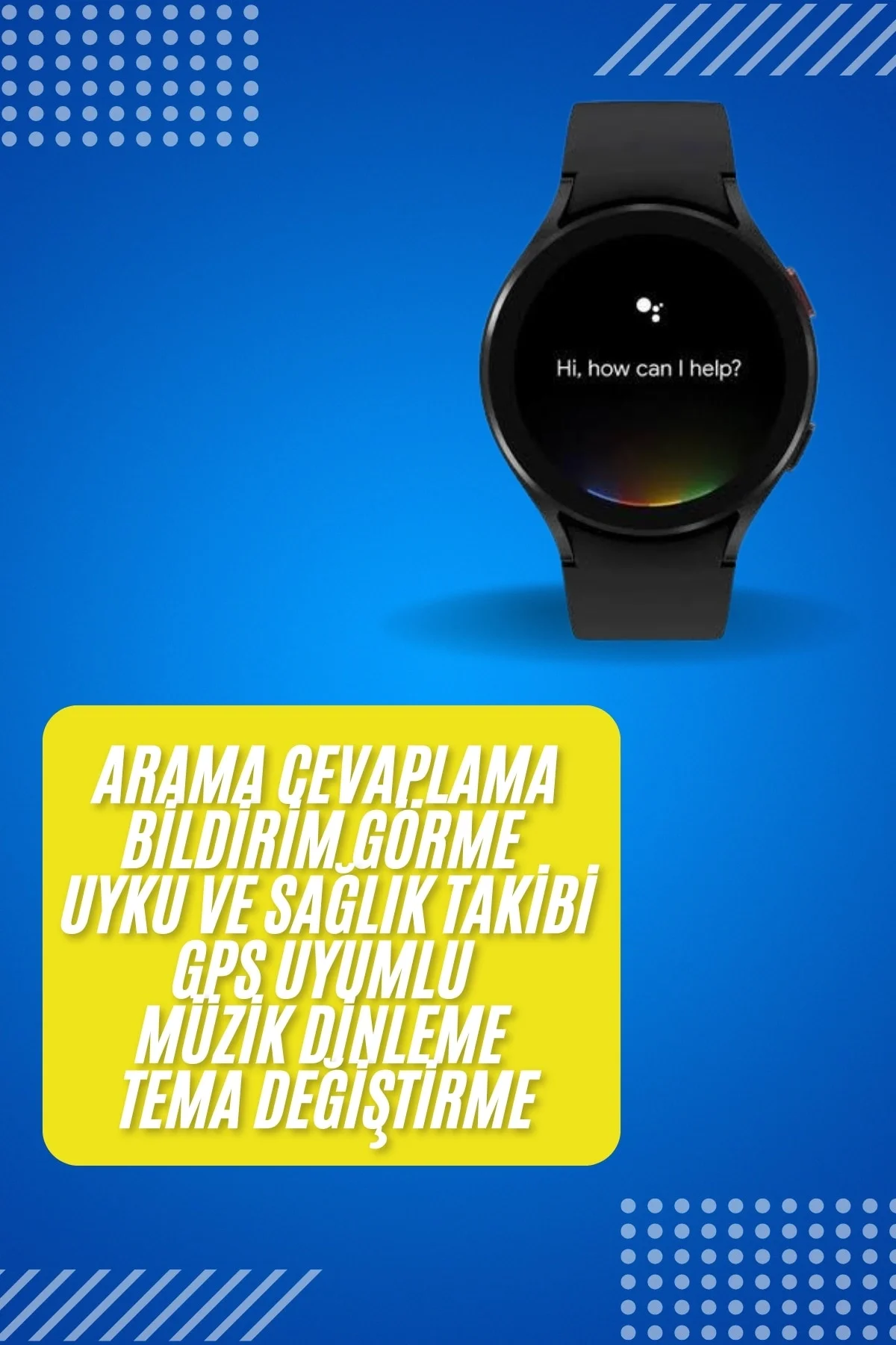 Akıllı Saat Çok Fonksiyonlu Çağrı Cevaplayabilen Bildirim Görme Uzun Pil Ömrü - Just Cheap Store Görsel 2