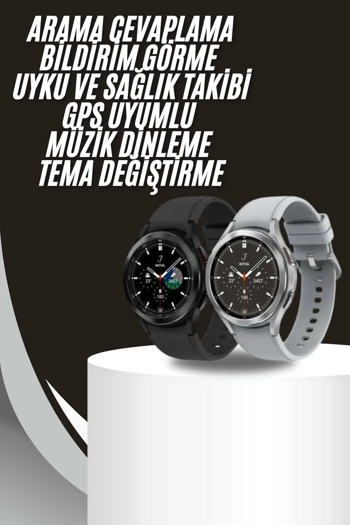 Akıllı Saat Bluetooth Bağlantılı Yuvarlak Ekran Plastik Kordonlu - Just Cheap Store Görsel 2