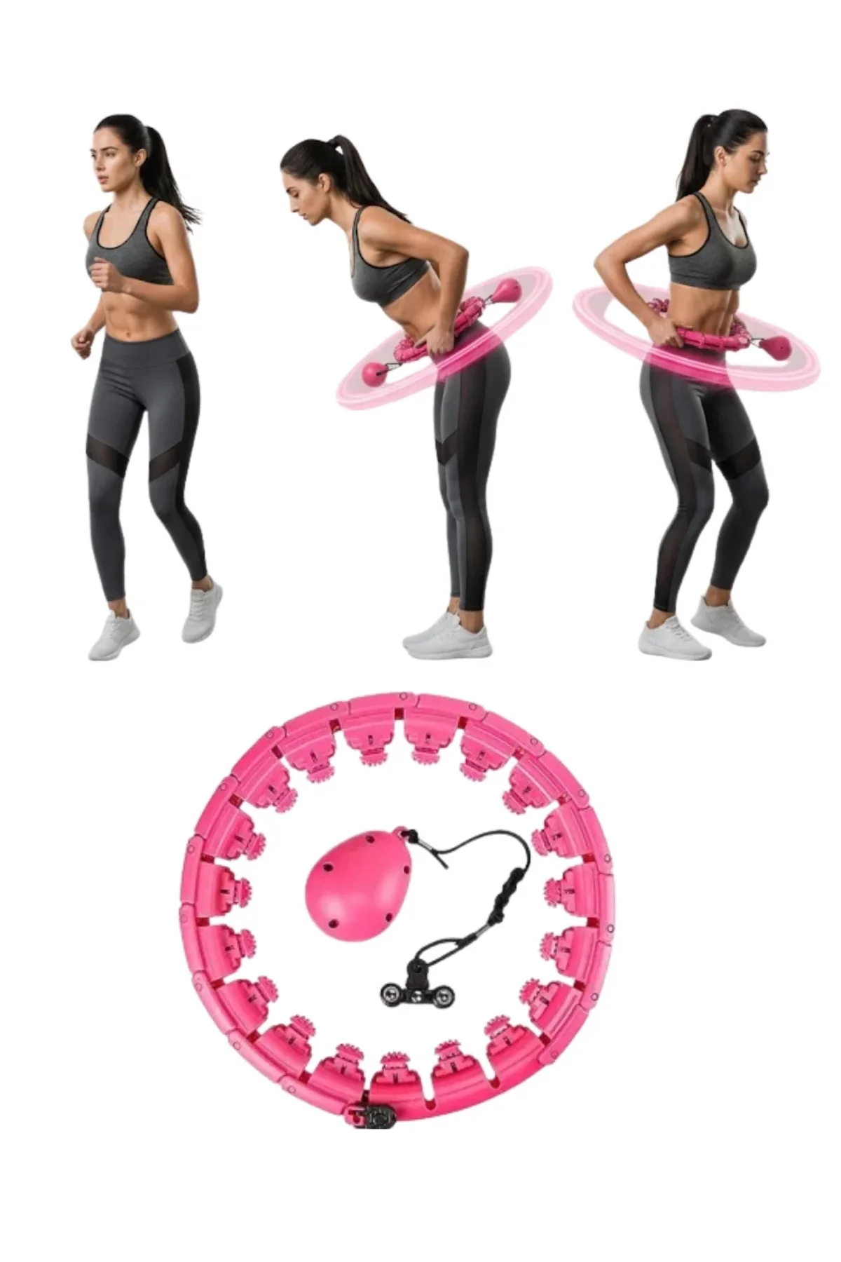 Evde Spor İçin Akıllı Hula Hoop Çemberi Bel İnceltici Mor - Just Cheap Store Görsel 4