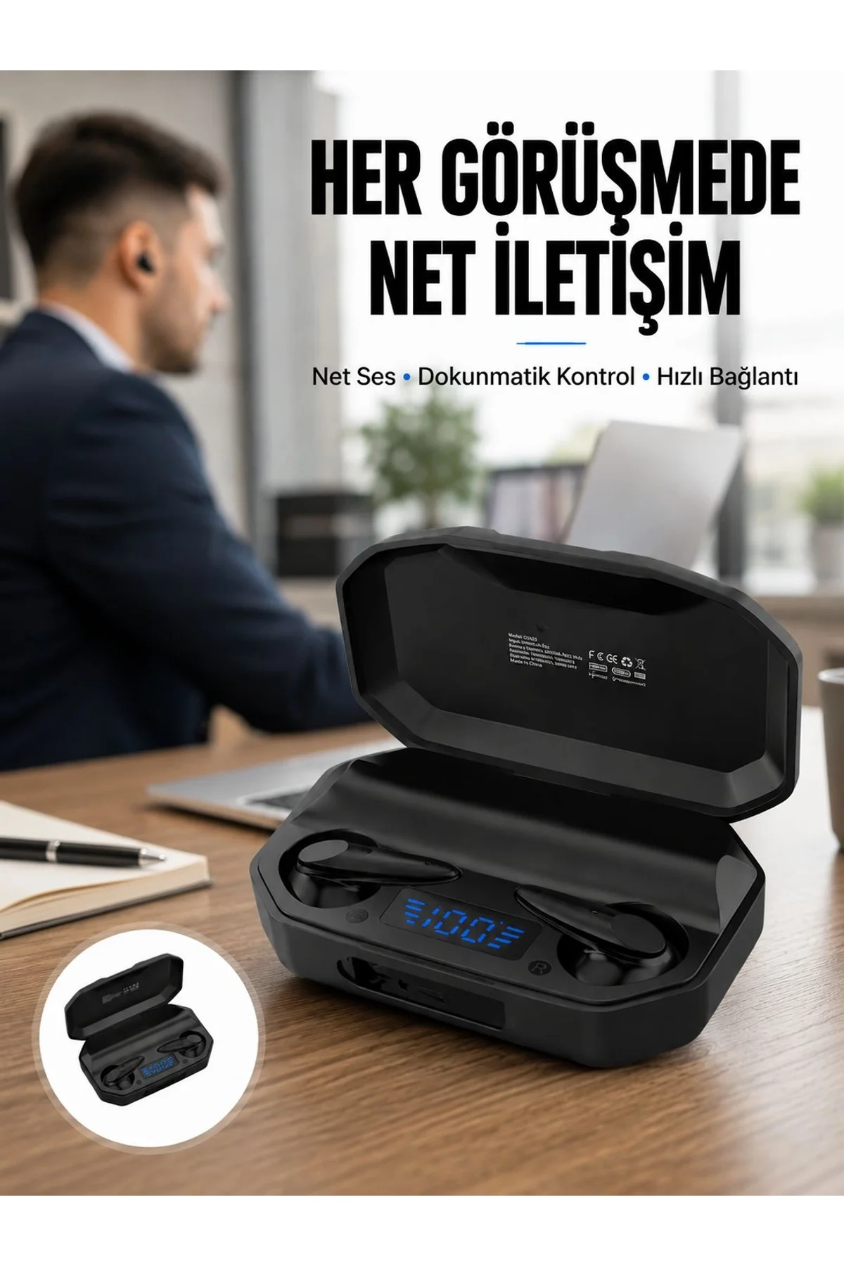Çağrı Cevaplayabilen Akıllı Saat 5.2 Bluetooth Bağlantılı Kulaklık Yeni Nesil