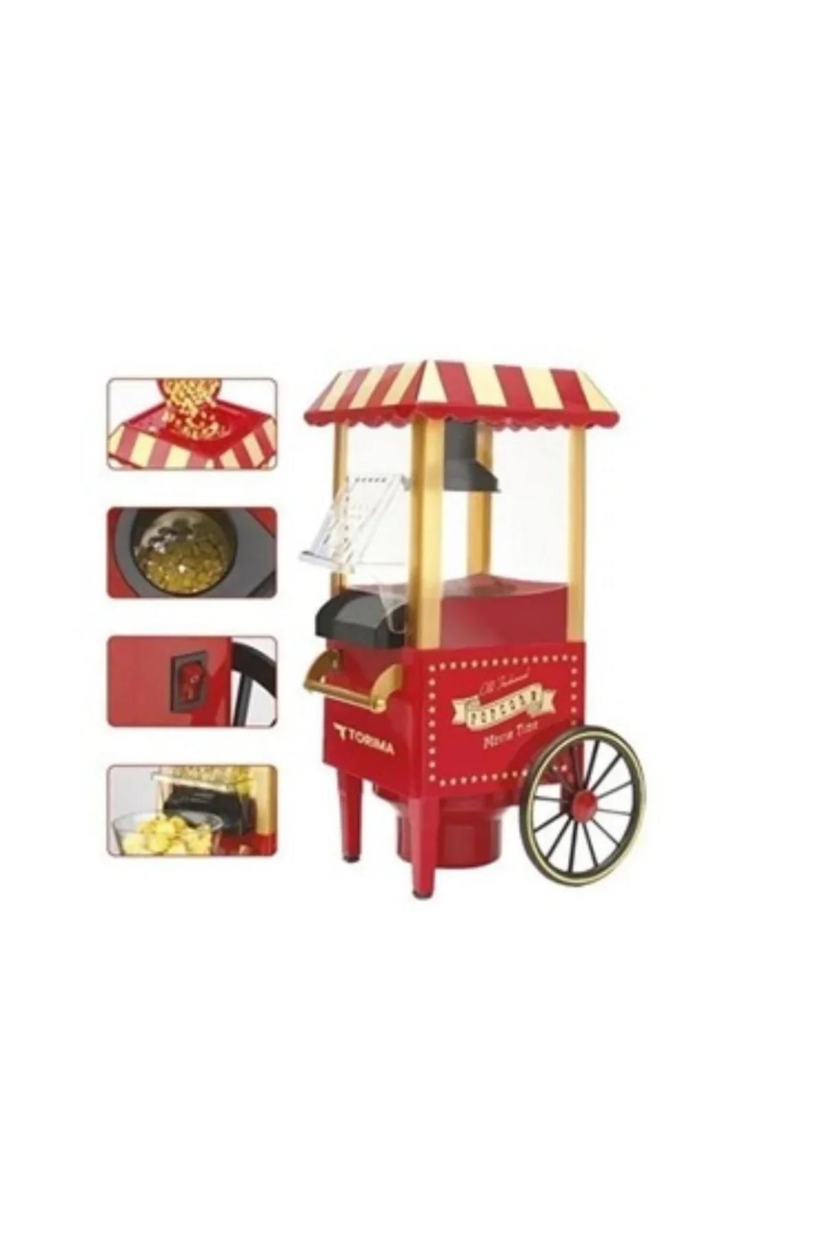 Pg618 Mısır Patlatma Makinesi Kırmızı - Just Cheap Store Görsel 5