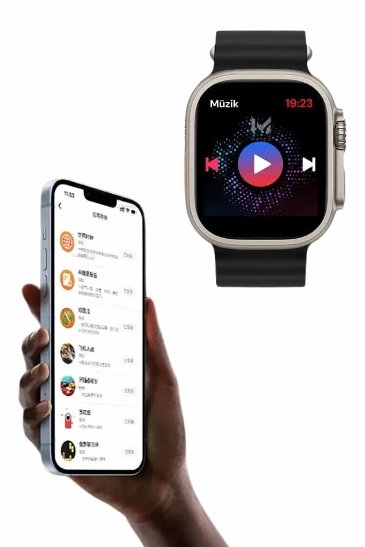 49mm Akıllı Saat Amoled Ekranlı Kadın Erkek Kol Saati Plastik Kordon Yeni Nesil - Just Cheap Store Görsel 4