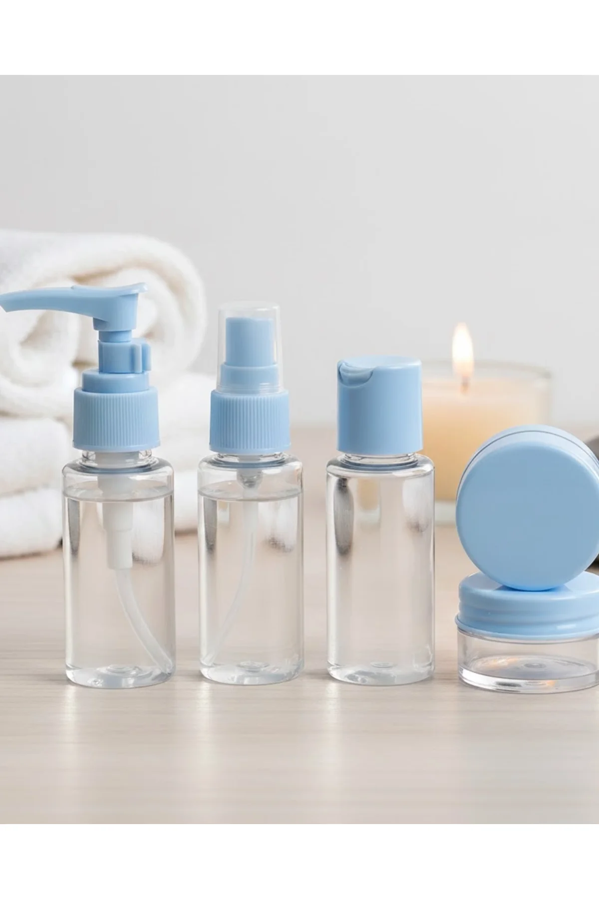 Taşınabilir 5 Parça Seyahat Kozmetik Seti 30 Ml Sızdırmaz