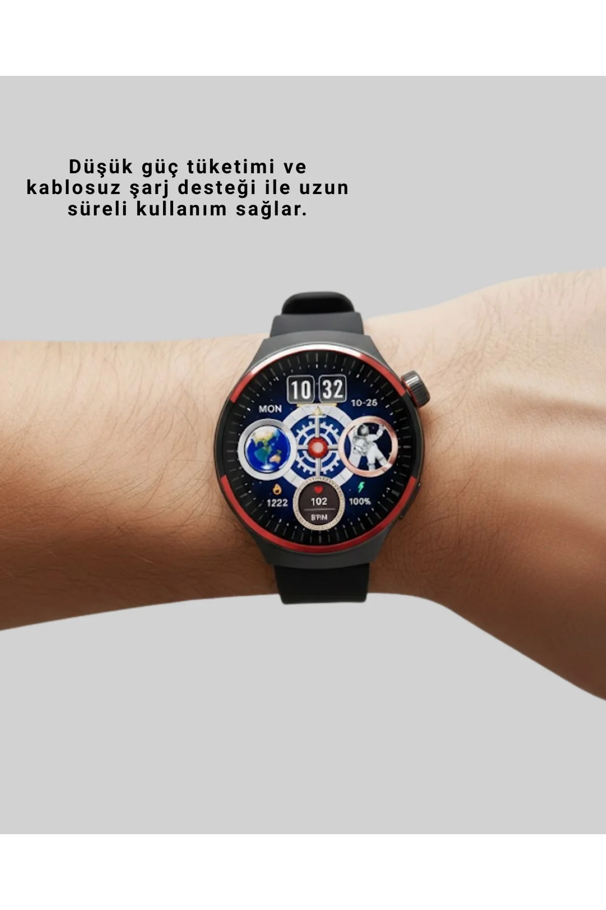 Spor Ve Sağlık Takipli Akıllı Saat Kablosuz Şarj Yeni Nesil - Just Cheap Store Görsel 3