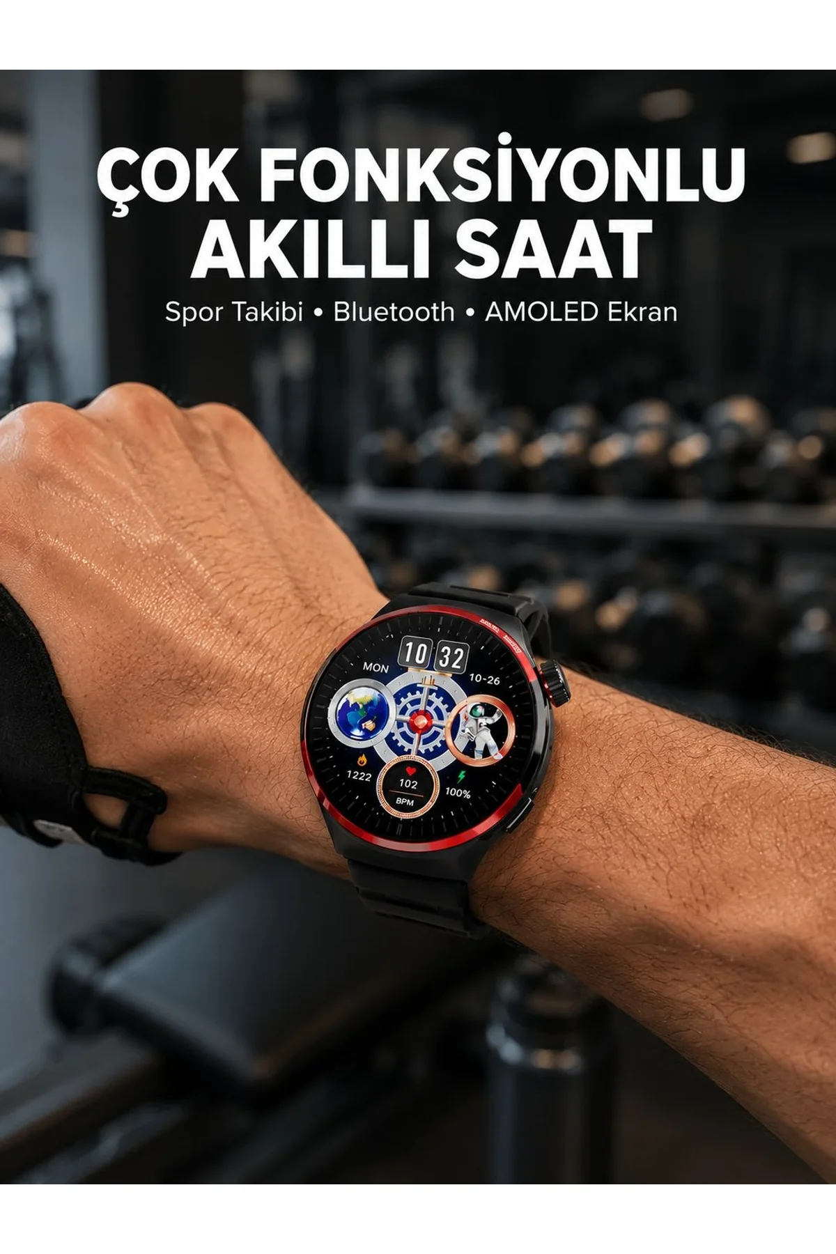 Spor Ve Sağlık Takipli Akıllı Saat Kablosuz Şarj Yeni Nesil