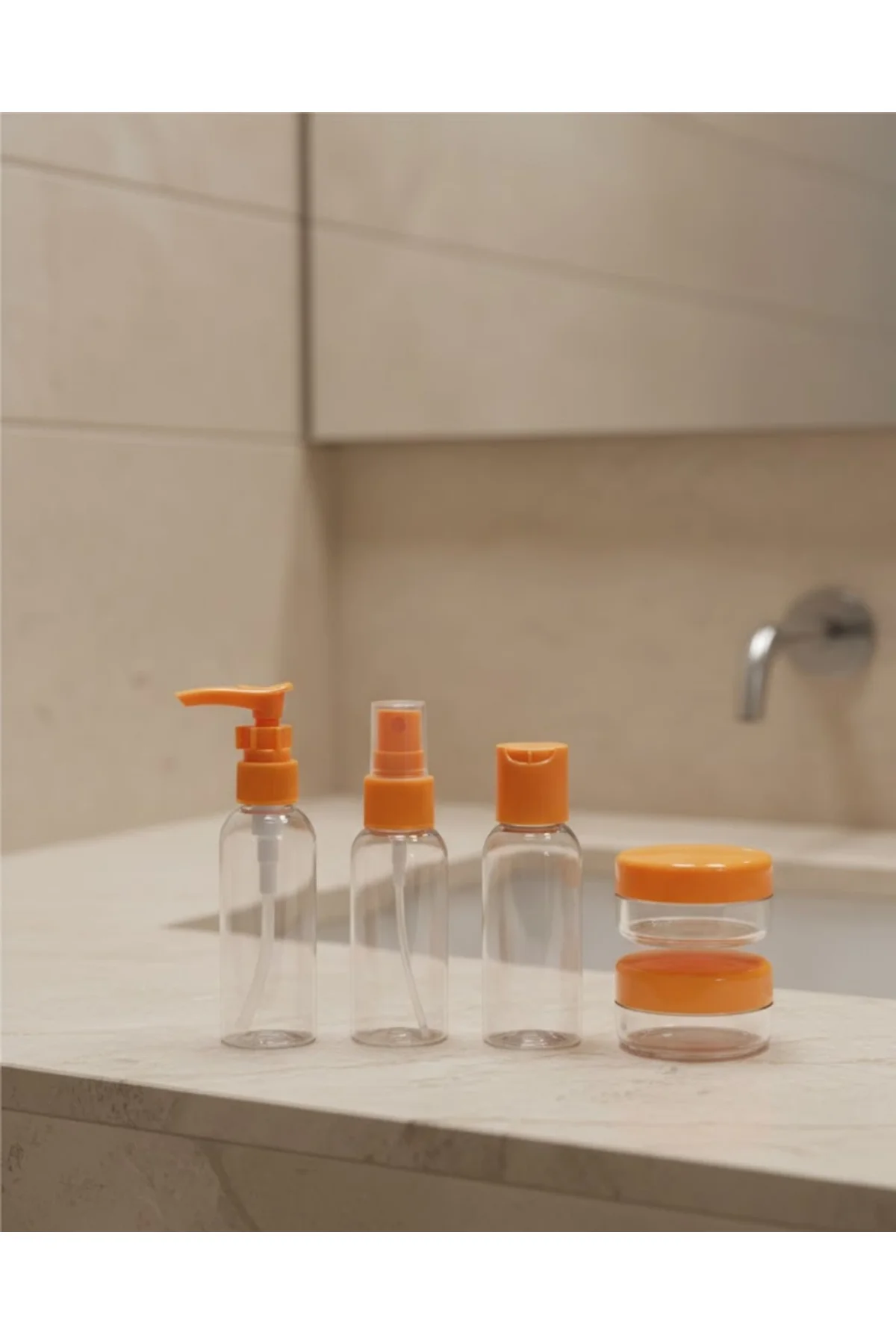 30 Ml 5’li Seyahat Şişesi Seti Çantalı Kozmetik Organizer