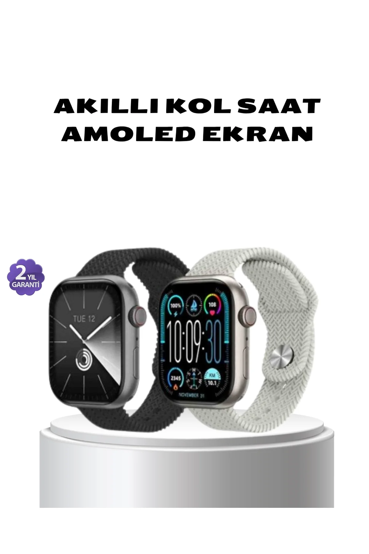 Akıllı Saat Kablosuz Şarjlı Bluetooth 5.2 Arama Bildirim Sesli Asistan 420 Mah