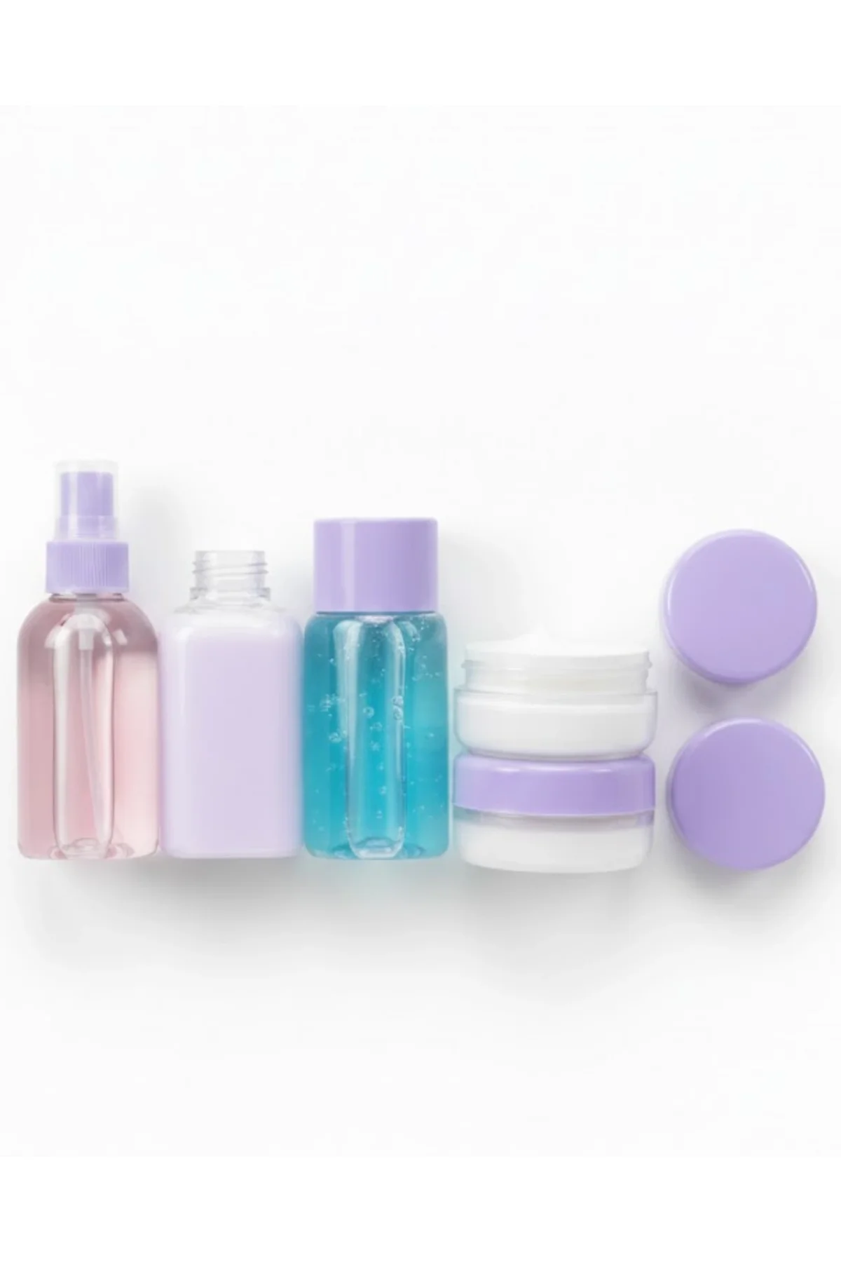 Şeffaf Seyahat Dolum Şişesi Seti 5 Parça Kozmetik Organizer - Just Cheap Store Görsel 3
