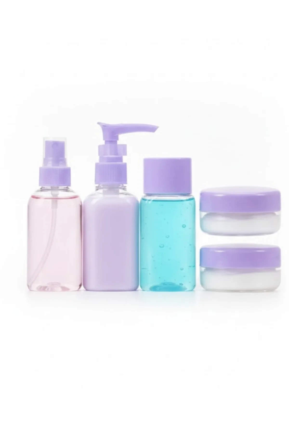 Şeffaf Seyahat Dolum Şişesi Seti 5 Parça Kozmetik Organizer - Just Cheap Store Görsel 2
