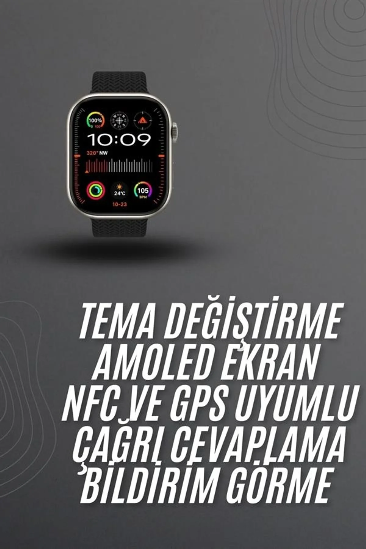 Akıllı Saat 2.02 İnch Nabız Ölçer Arama Konuşma Müzik Dinleme