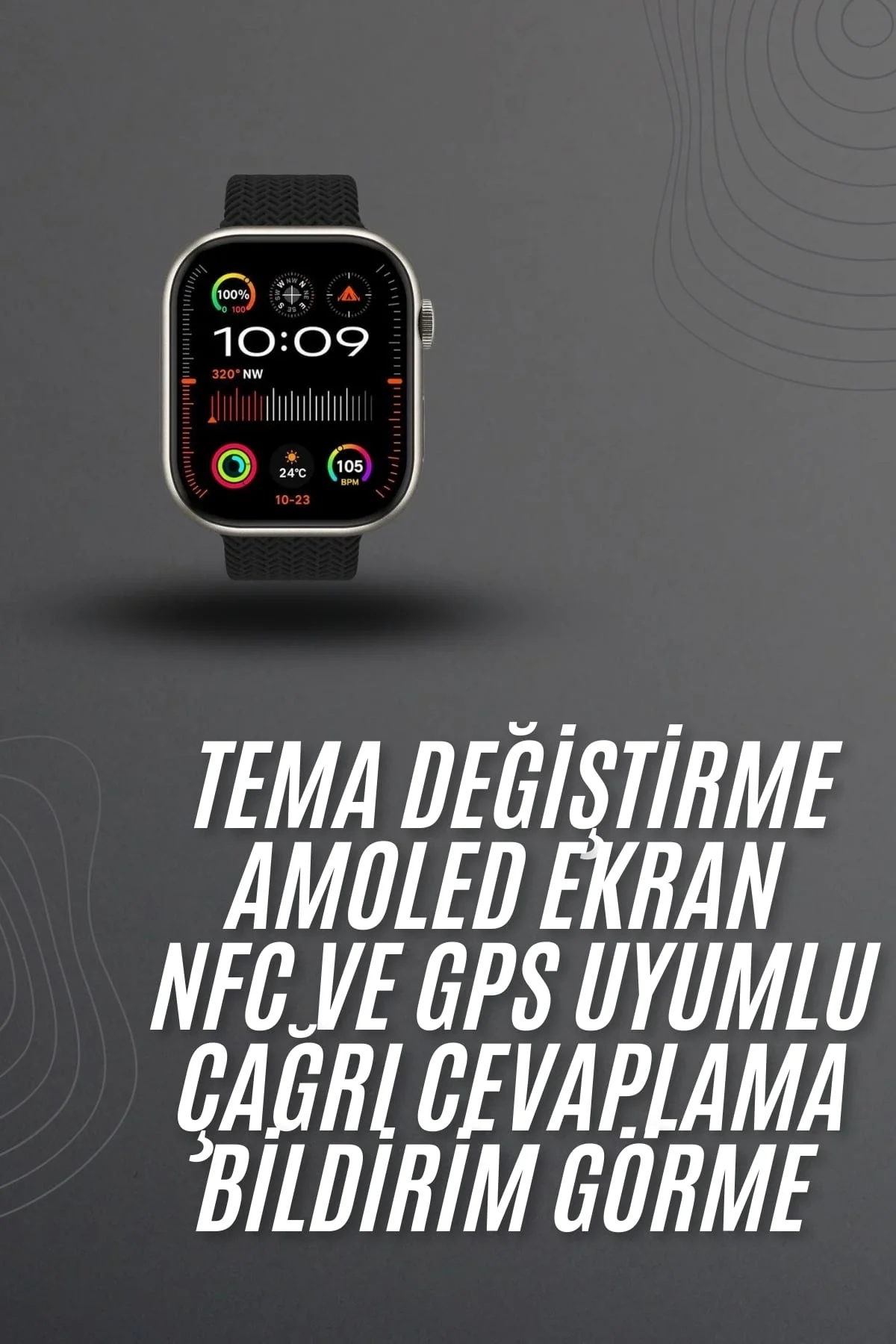 Akıllı Saat 2.02 İnch Nabız Ölçer Arama Konuşma Müzik Dinleme - Just Cheap Store Görsel 2