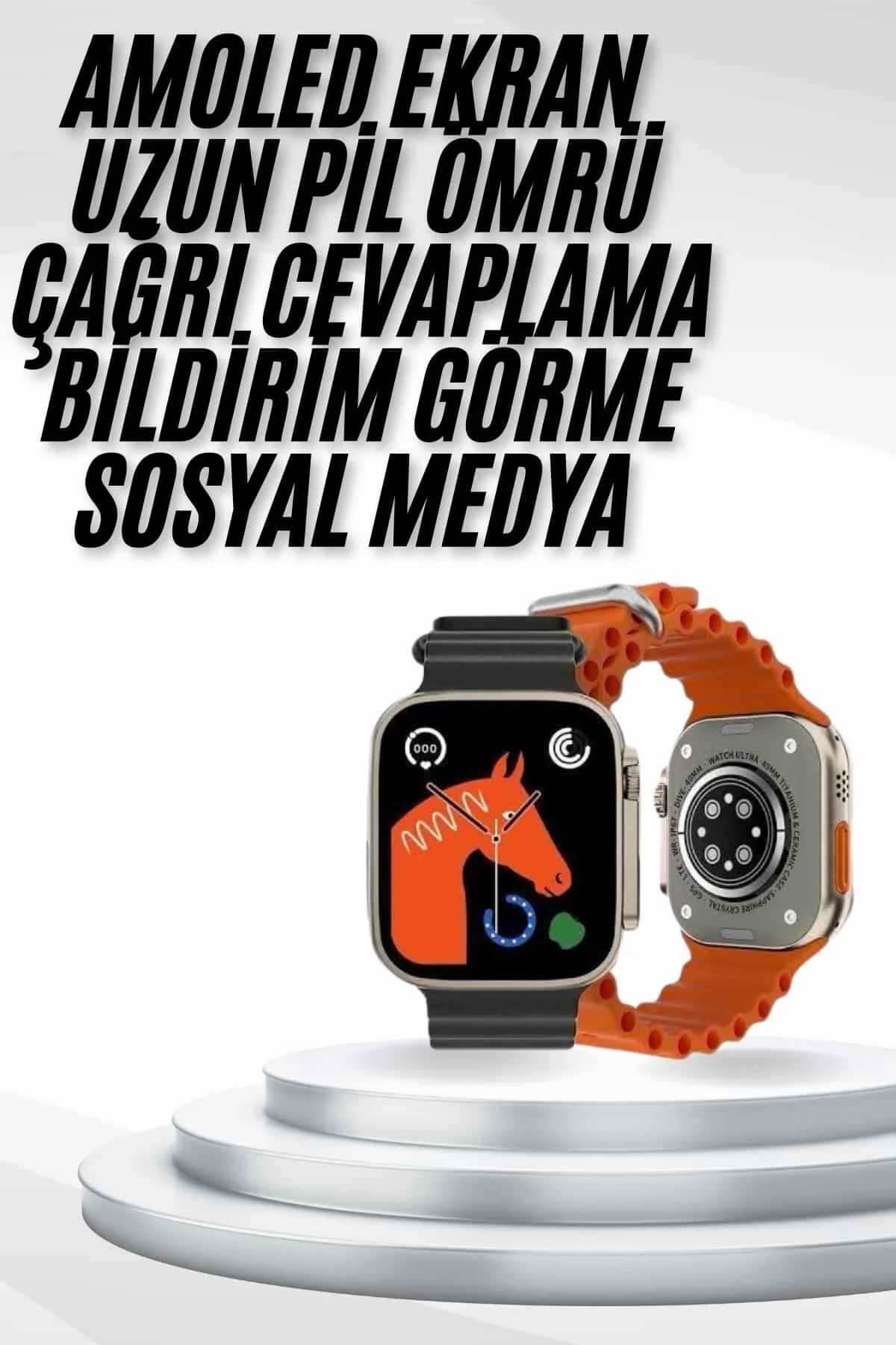 Yeni Nesil Akıllı Saat Müzik Dinleme Bildirim Görme Sesli Asistan Desteği Yeni Nesil - Just Cheap Store Görsel 2