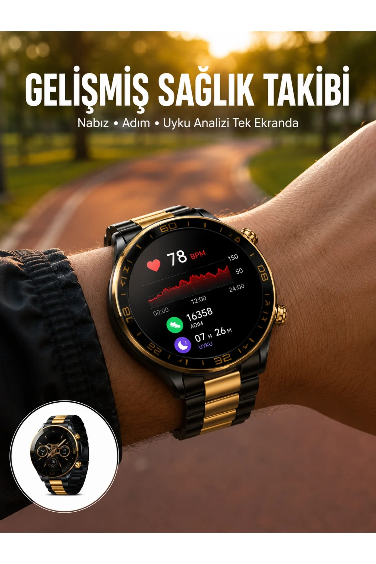 3 Bileklikli Amoled Akıllı Saat Bluetooth Çağrı Ve Sağlık Takipli Yeni Nesil
