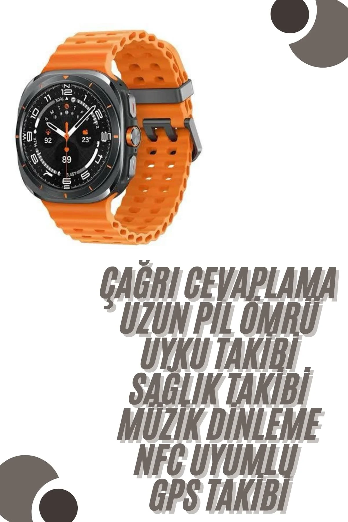 Akıllı Saat Unısex Zarif Görünümlü Titanyum Kasa Amoled Ekran Müzik Dinleme Yeni Nesil - Just Cheap Store Görsel 2