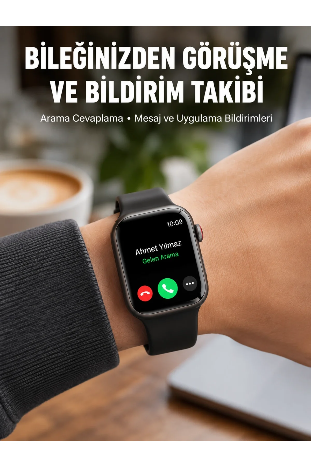 Arama Cevaplayabilen Akıllı Saat Bluetooth Bağlantılı Sosyal Medya Girişli Yeni Nesil