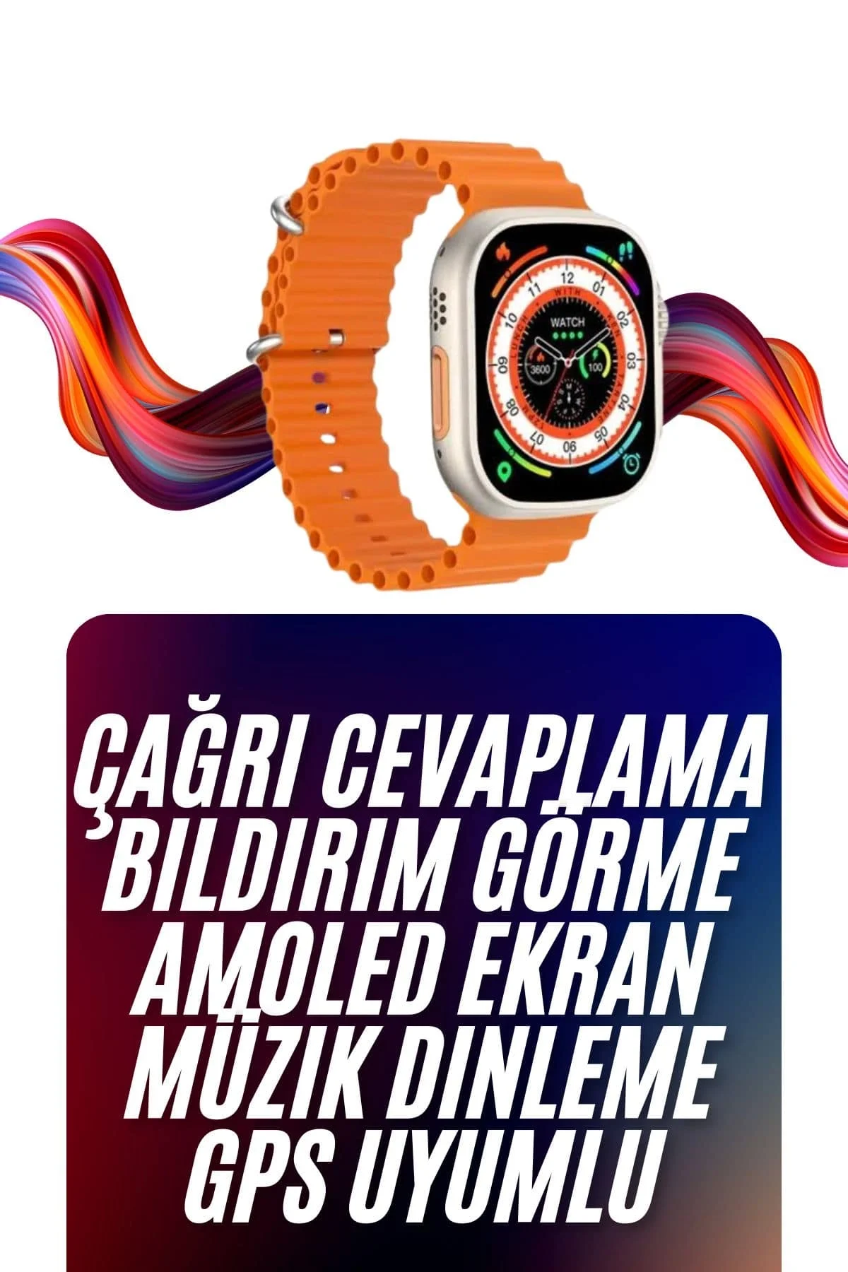 Android Ve İos Uyumlu Uyku Ve Sağlık Takibi Yapabilen 3 Kordonlu Akıllı Saat - Just Cheap Store Görsel 2
