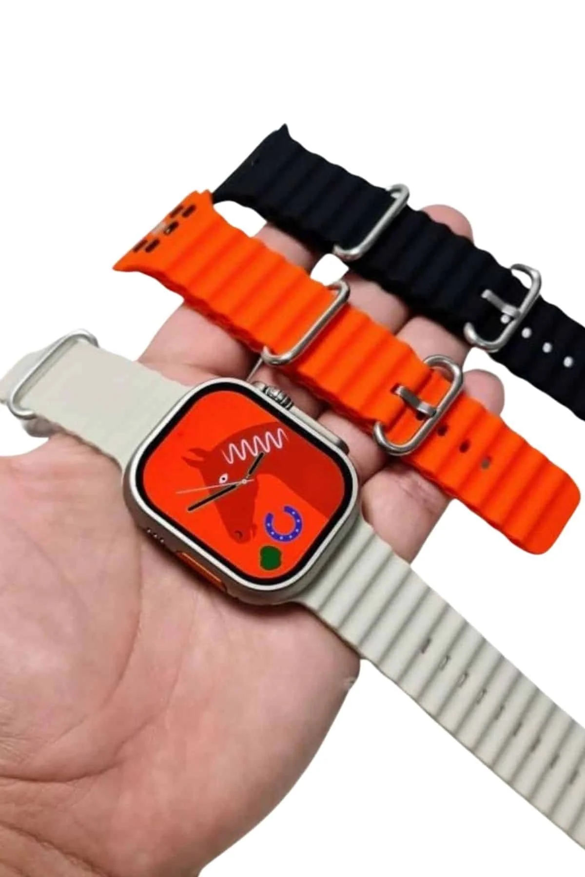 Yeni Nesil 3 Kordonlu Kol Saati 49 Mm Amoled Ekran Akıllı Saat - Just Cheap Store Görsel 5