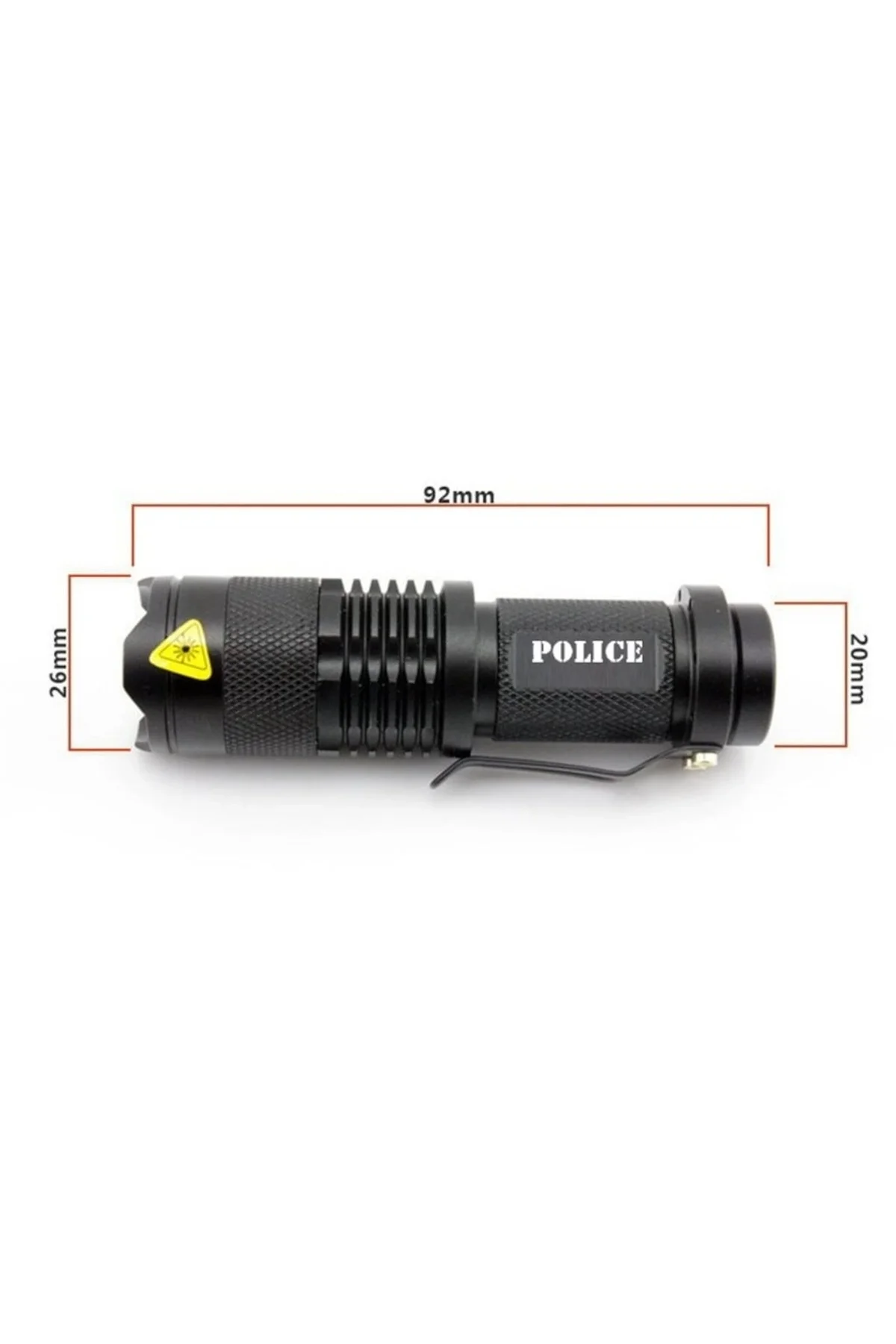Cree Q5 Led Zoomlu Pilli Mini Feneri 14500 Pil İle Çalışma Özelliği - Just Cheap Store Görsel 2