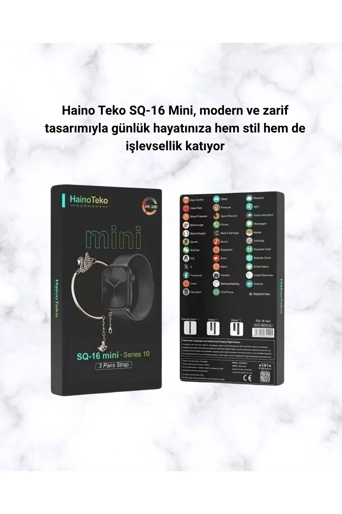 SQ-16 Mini Series 10 – Dokunmatik Akıllı Saat | Kalp Ritmi, Spo2, Uyku Takibi - Just Cheap Store Görsel 5