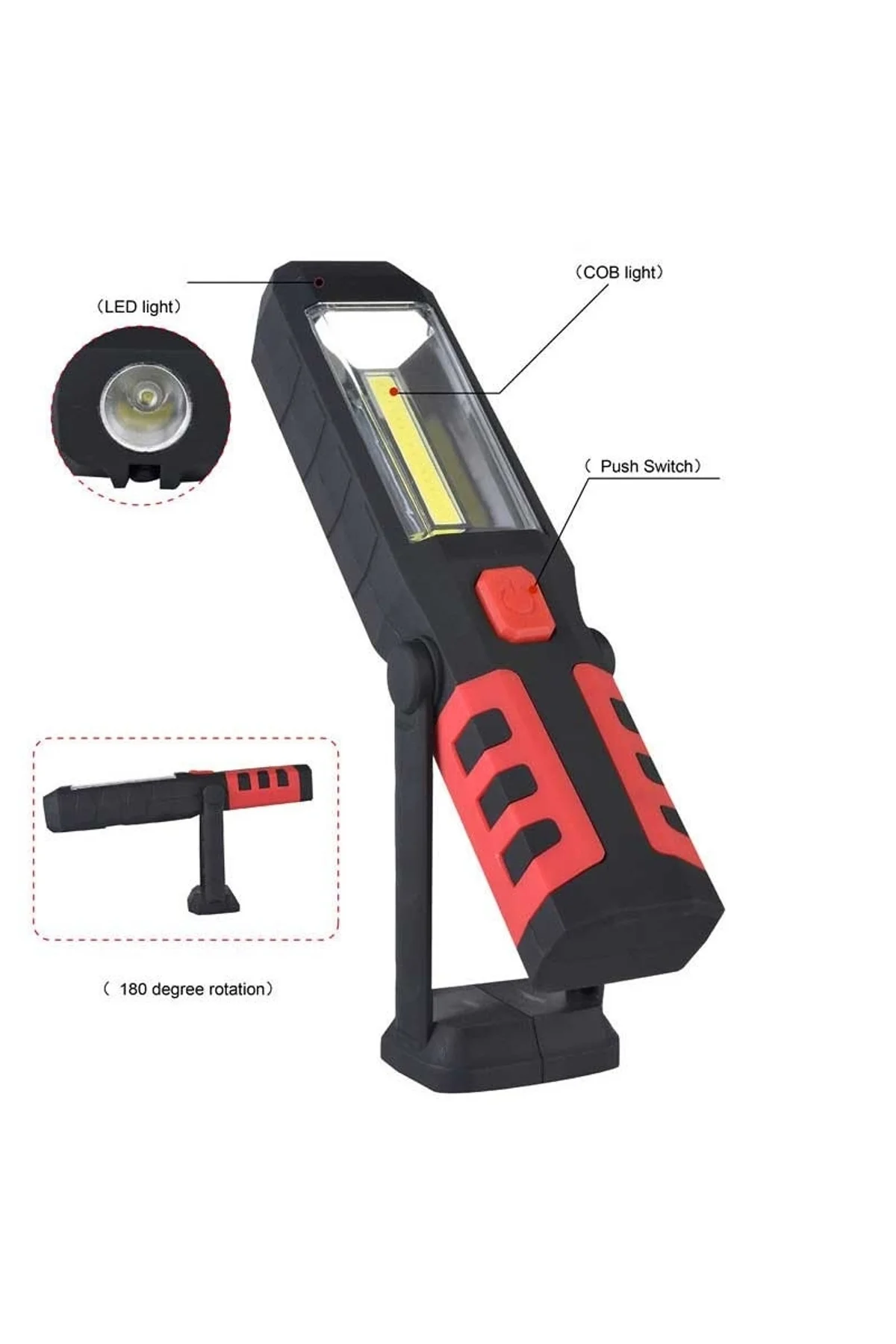 Br S99 Cob Led Şarj Edilebilir Mıknatıslı Çalışma Feneri - Just Cheap Store Görsel 2