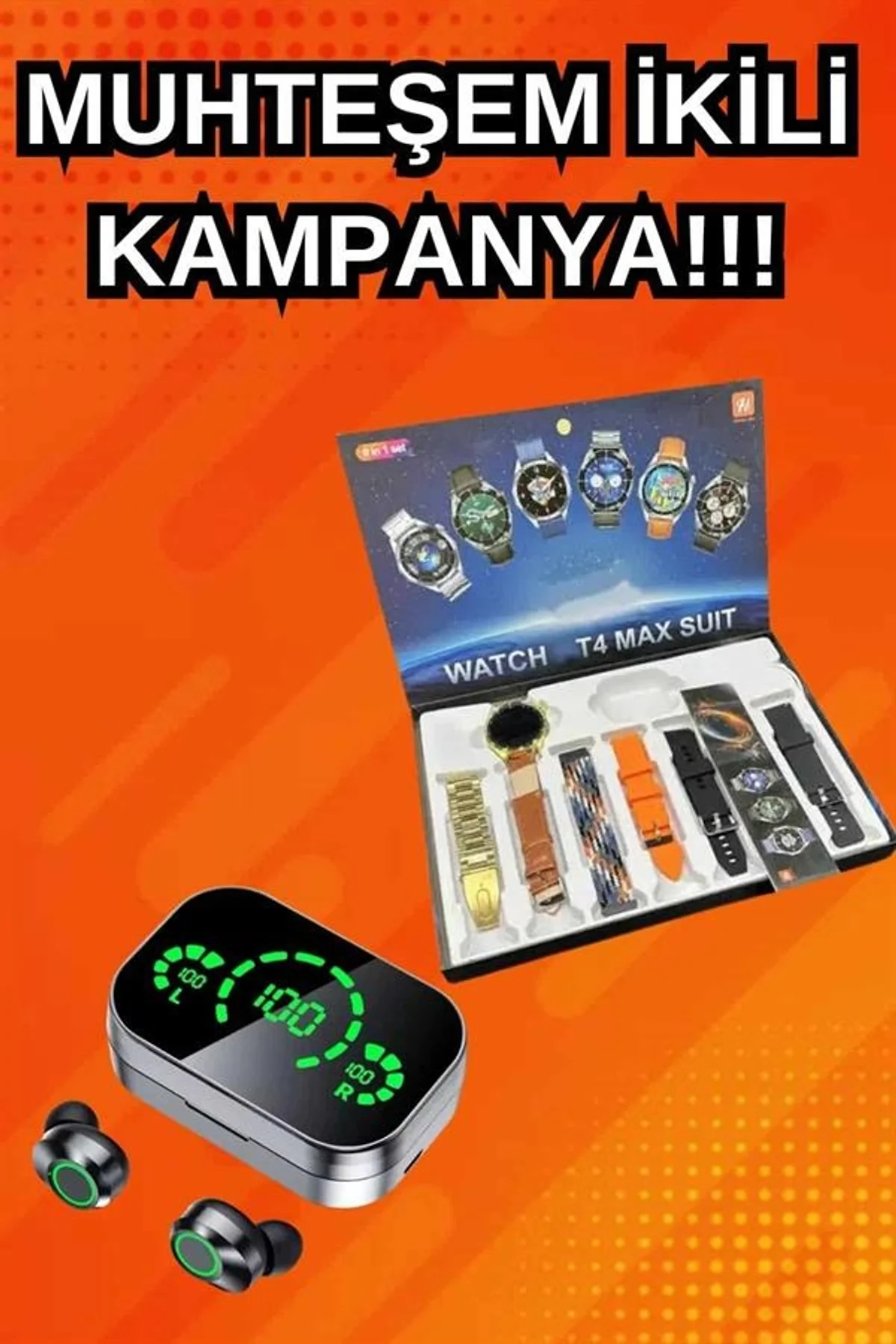 Yeni Model Akıllı Saat Ve Ucuz Kaliteli Bluetooth Kulaklık Amoled Ekran Aynalı - Just Cheap Store Görsel 2