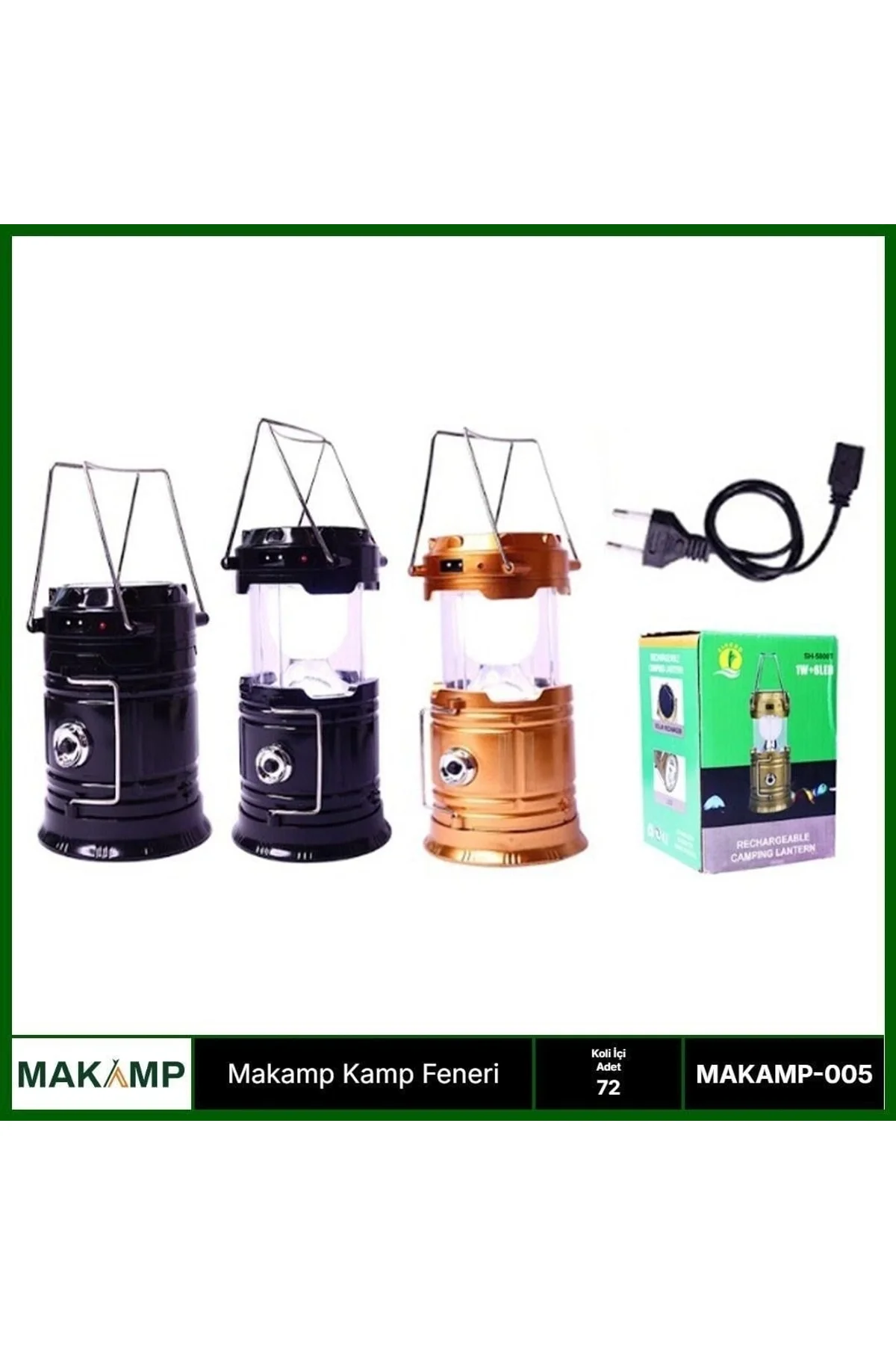 Güneş Enerjili Aslıkı Kamp Feneri - Just Cheap Store Görsel 2