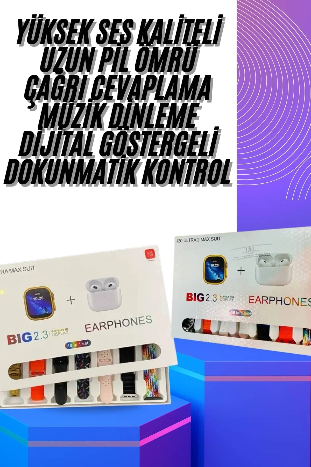 Akıllı Saat Ve Air Pro Kulaklık 7 Kordonlu Çok Fonksiyonlu İkili Set Yeni Nesil - Just Cheap Store Görsel 2