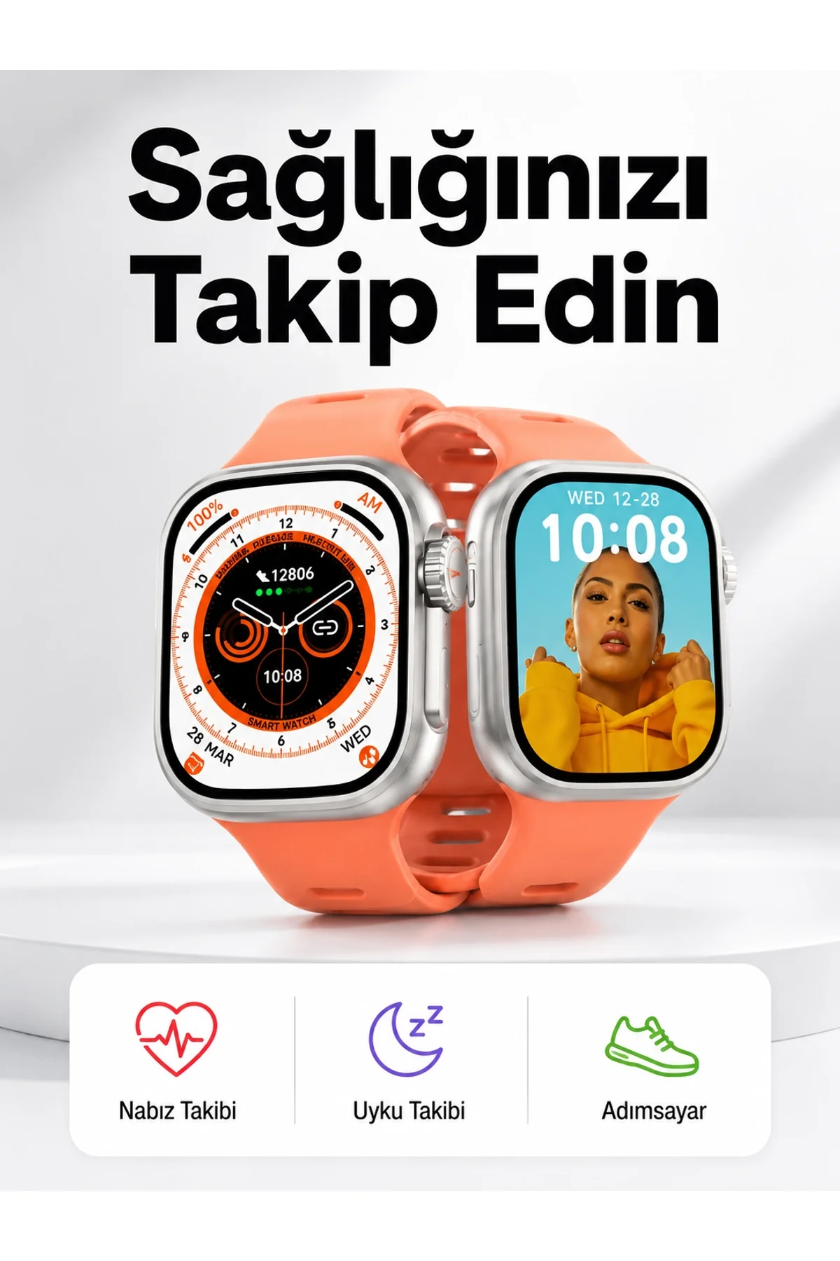 Akıllı Saat Nabız Ölçebilen Yeni Nesil Gps Ve Adımsayar Özelliği (kopya)