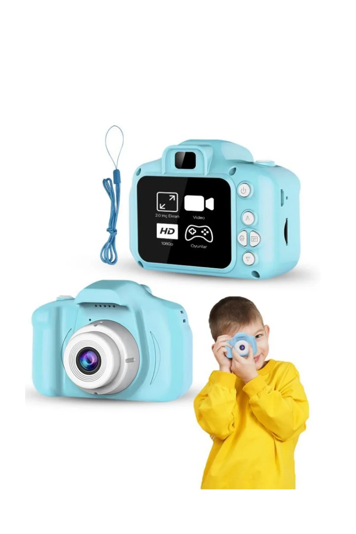 Mavi Hd Taşınabilir Mini Kamera Video Kayıt Ve Fotoğraf Çekim Özellikli - Just Cheap Store Görsel 3