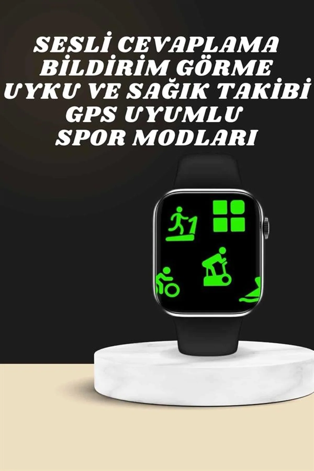 Akıllı Saat Wireless Şarj Yüksek Çözünürlüklü Müzik Dinleme Sesli Cevaplama Yeni Nesil - Just Cheap Store Görsel 4