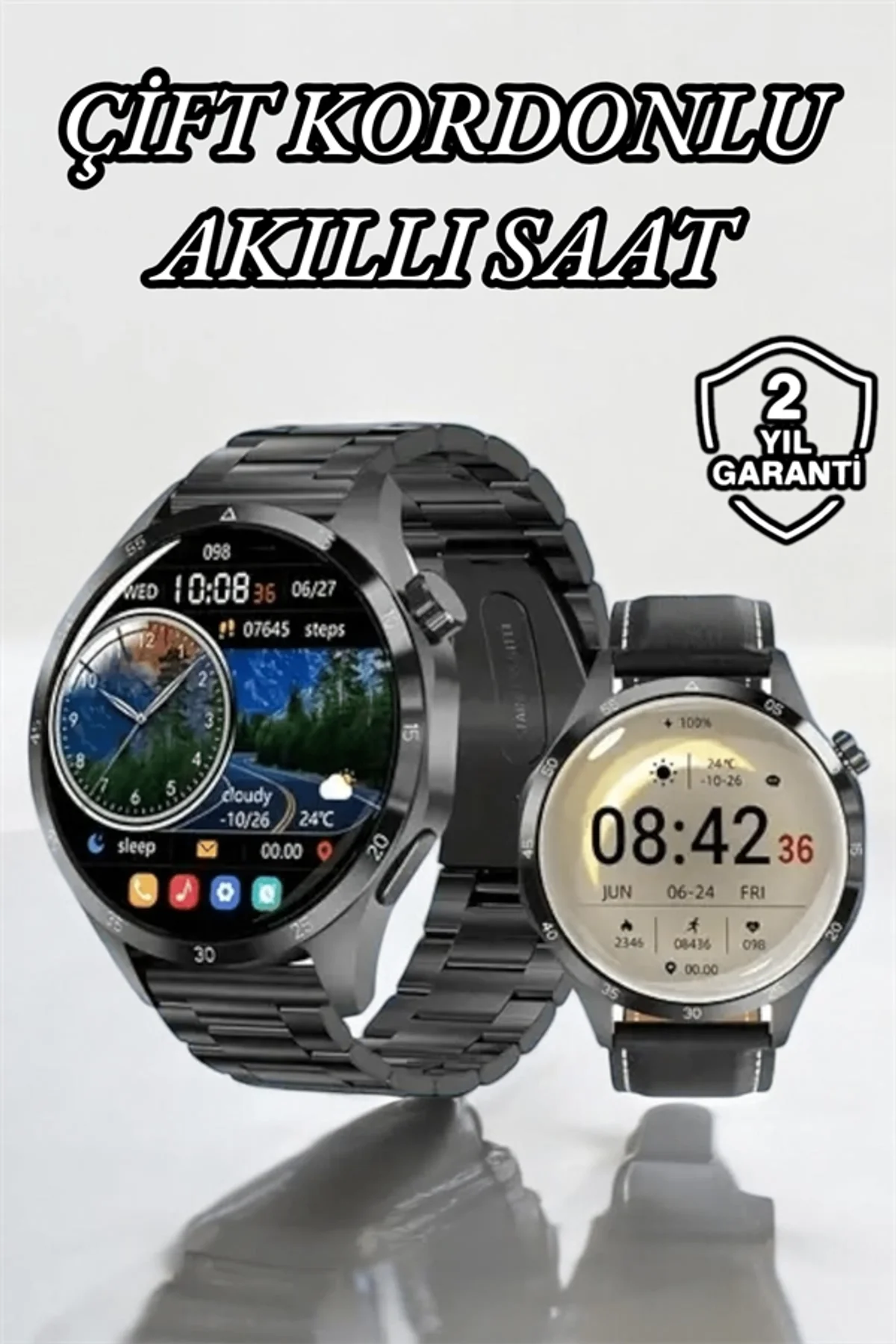 Çift Kordonlu Yüksek Çözünürlüklü Akıllı Saat Uyku İzleyici &amp; Spor Modları - Just Cheap Store Görsel 2
