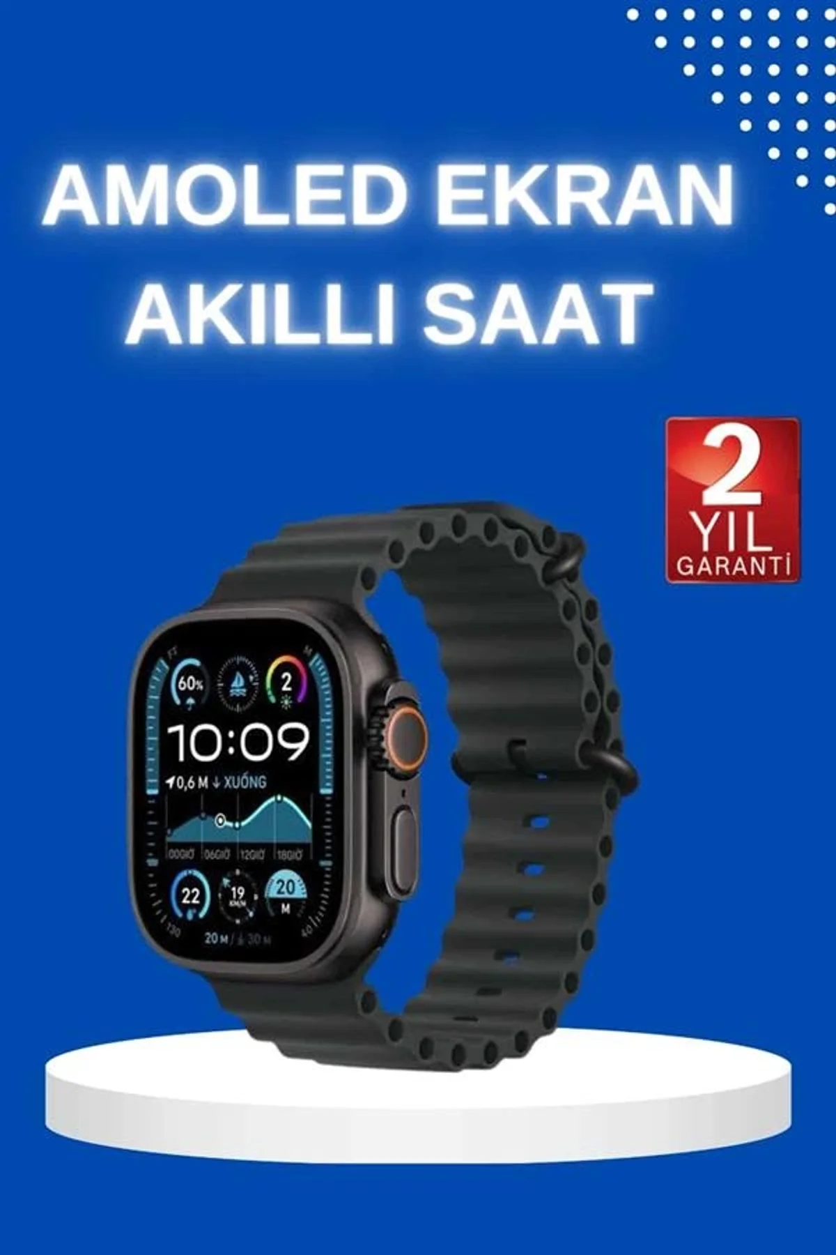 Akıllı Saat Bluetooth Bağlantılı Nfc Ve Gps Uyumlu Nabız Ölçer Sesli Görüşme Yeni Nesil - Just Cheap Store Görsel 2