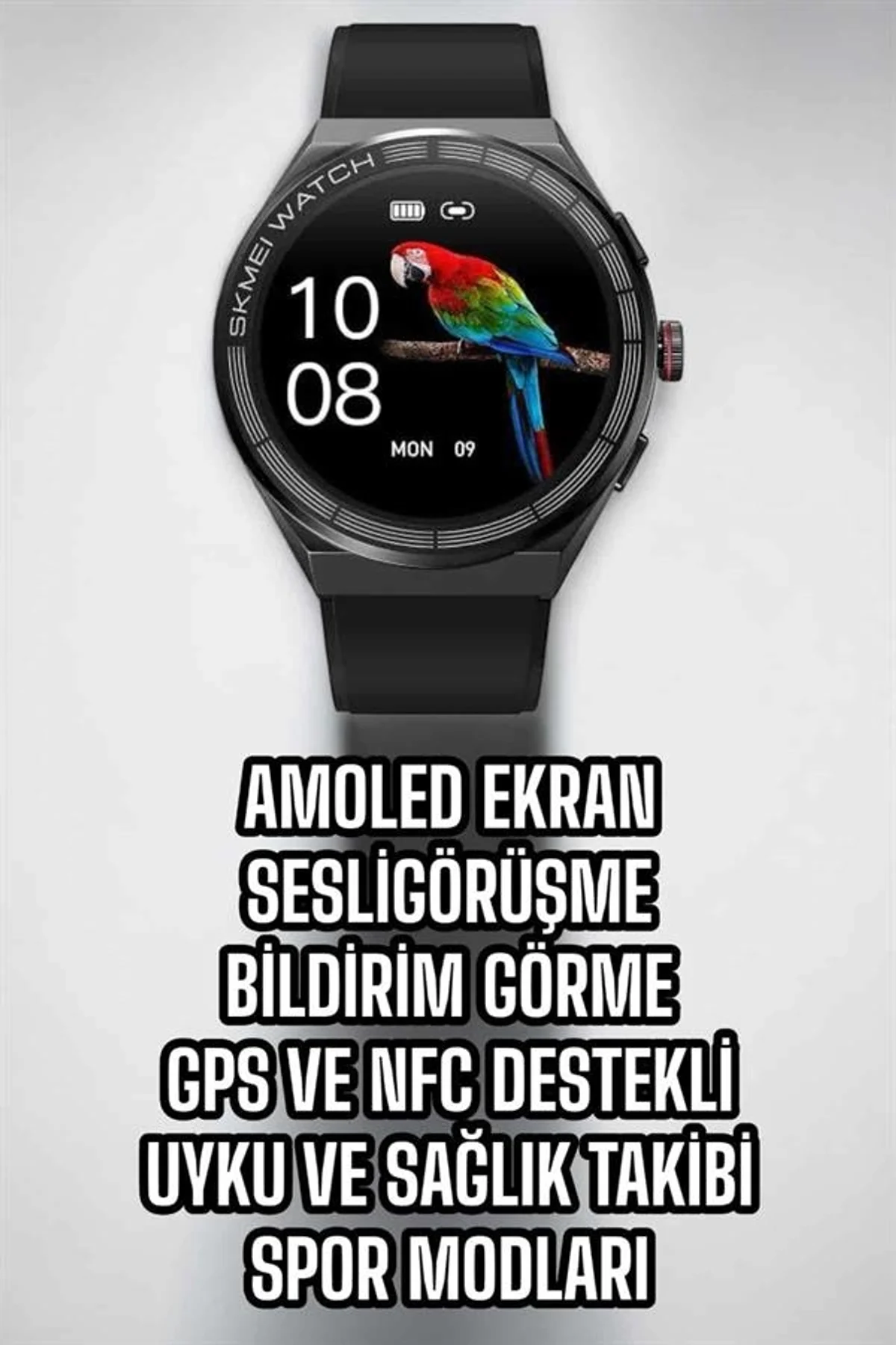 Akıllı Saat Dokunmatik Ekran Sesli Görüşme Ve Bildirim Görme Sağlık Takibi - Just Cheap Store Görsel 5