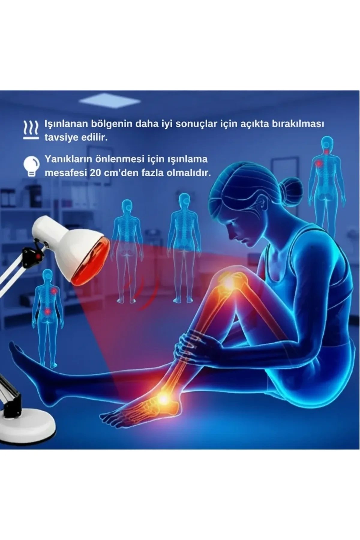 150w Kızılötesi (infrared) Isıtıcılı Fizik Tedavi Lambası (kırmızı Işık) E27 (kalın Duy) - Just Cheap Store Görsel 2