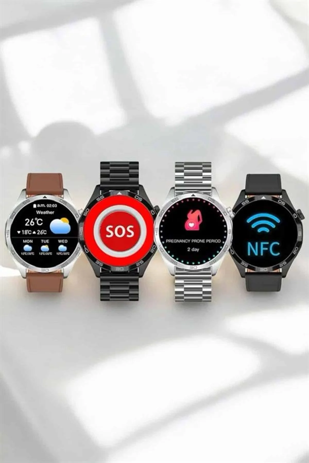 Akıllı Saat Bildirim Görme Sesli Görüşme Çoklu Kordon Gps Takibi - Just Cheap Store Görsel 4