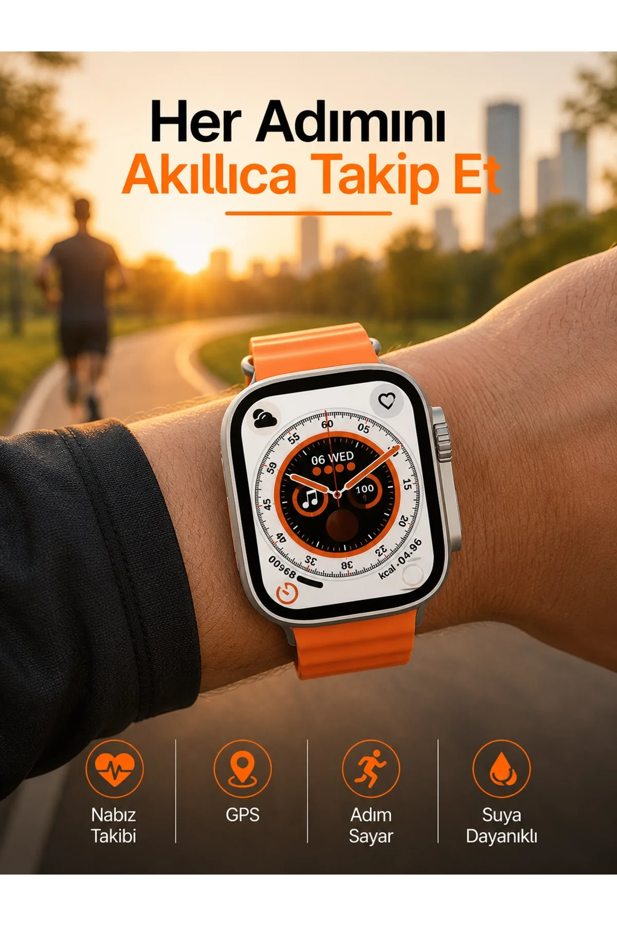 Yeni Nesil Ultra Akıllı Saat Adımsayar Uyku Takibi Nabız Sensörü Yeni Nesil