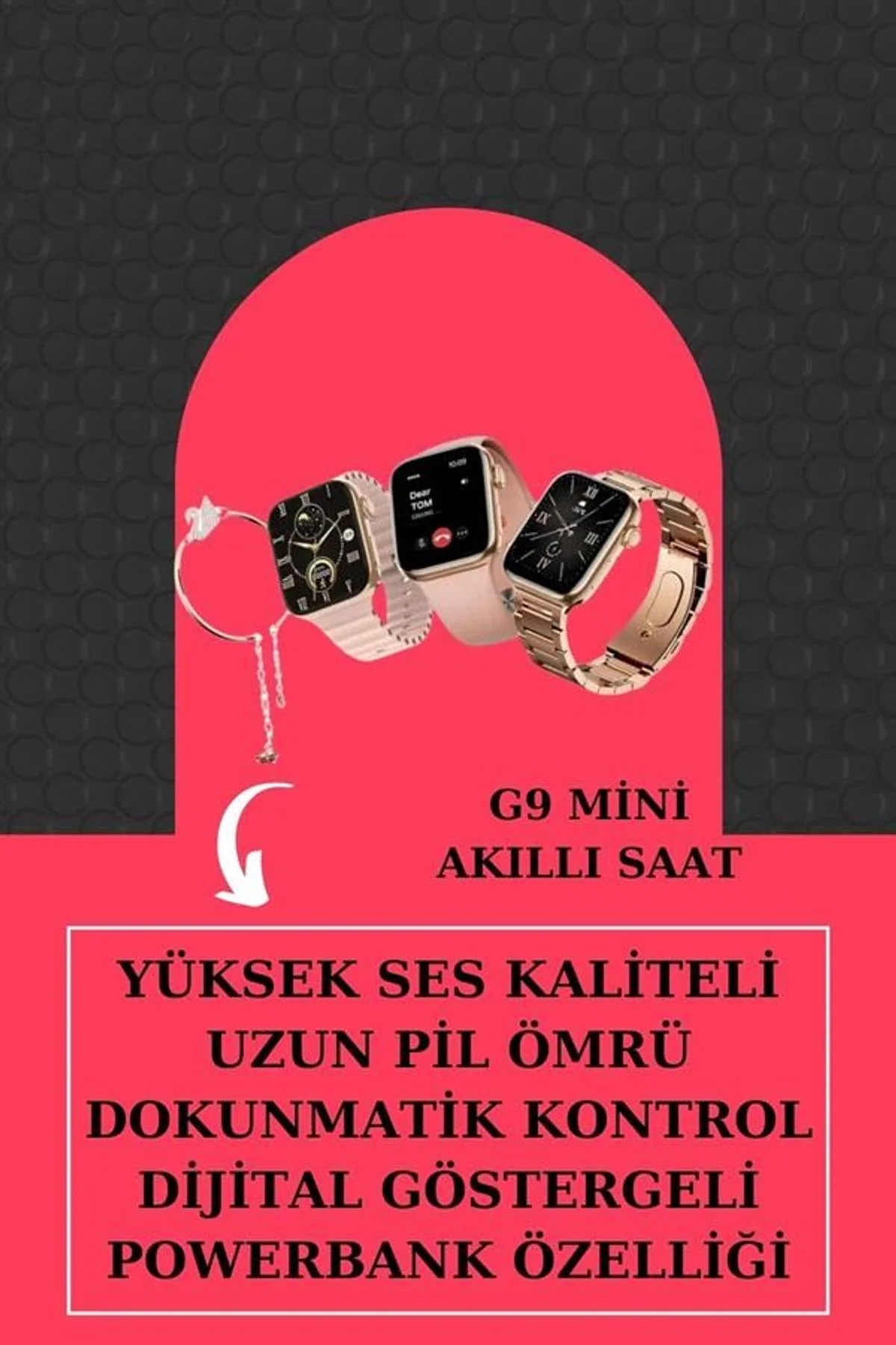 Aksesuar Hediyeli Akıllı Saat Ve Dijital Göstergeli Powerbankli Bluetooth Kulaklık - Just Cheap Store Görsel 3
