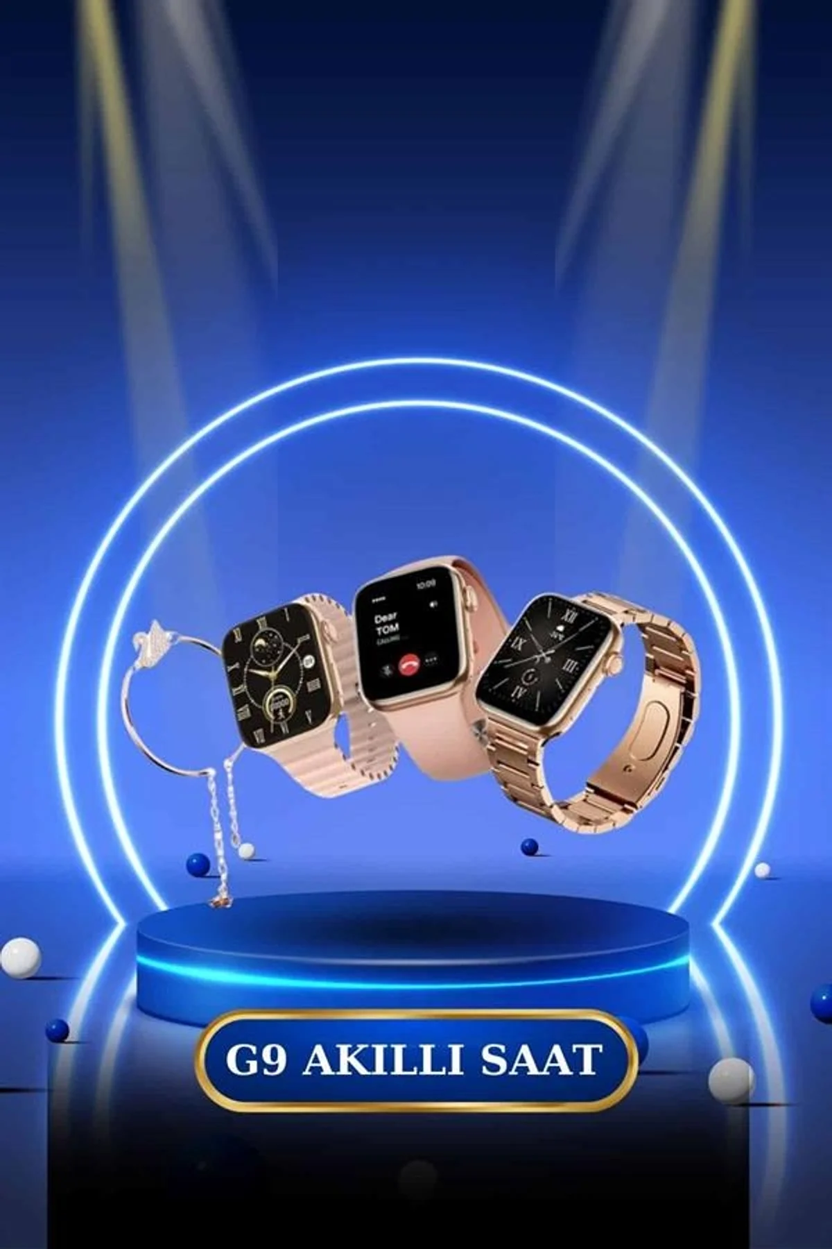 Kadınlar İçin Dokunmatik Ekran Akıllı Saat Ve Kablosuz Bluetooth Kulaklık Anc Özelliği - Just Cheap Store Görsel 3