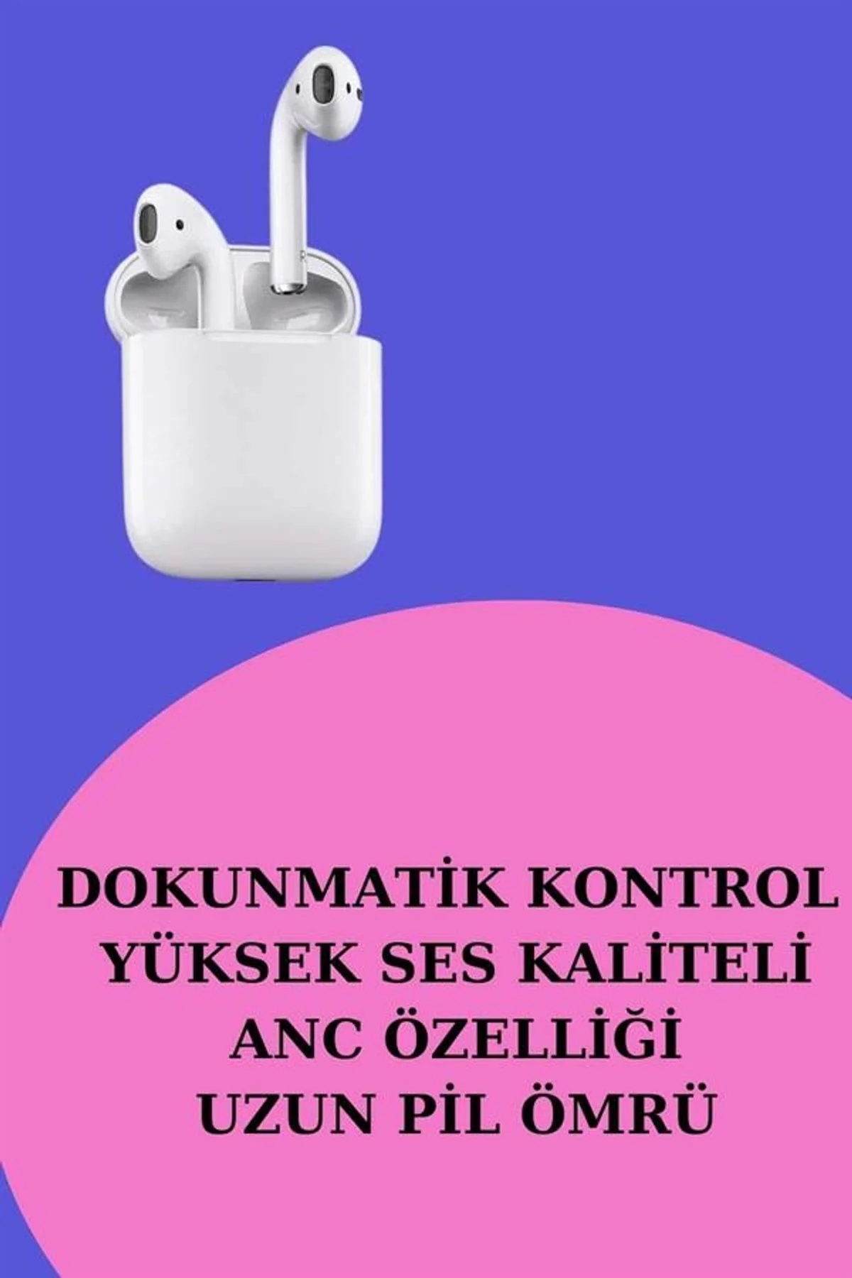 3 Kordonlu Dokunmatik Ekran Akıllı Saat Ve 2.nesil Kablosuz Bluetooth Kulaklık Anc/enc - Just Cheap Store Görsel 5