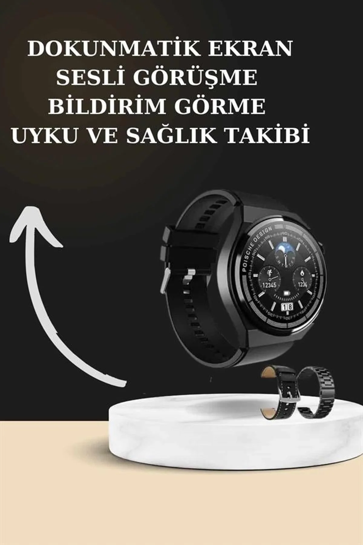 Tws Bluetooth Kulaklık Ve Akıllı Saat Uyku Takibi Nabız Ölçer Uzun Pil Ömrü - Just Cheap Store Görsel 3